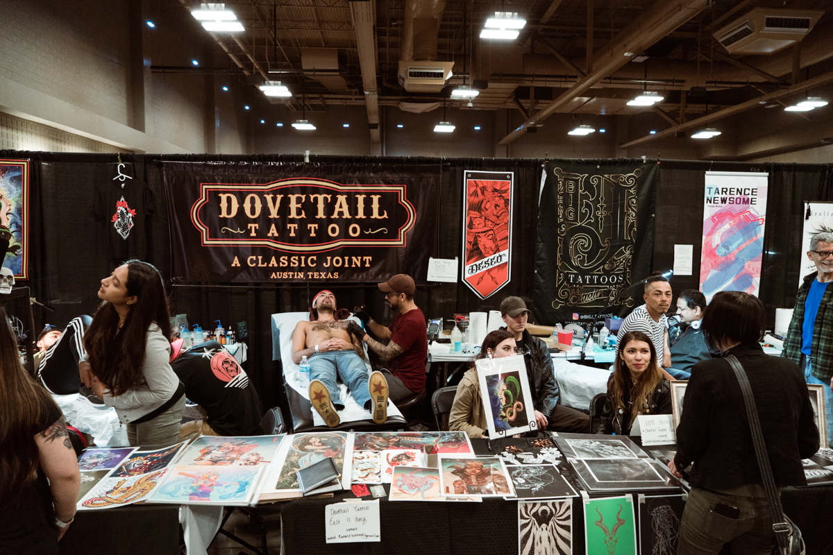  Dovetail Tattoo from Austin set up a pretty impressive booth filled with talented artists and tons of amazing art 