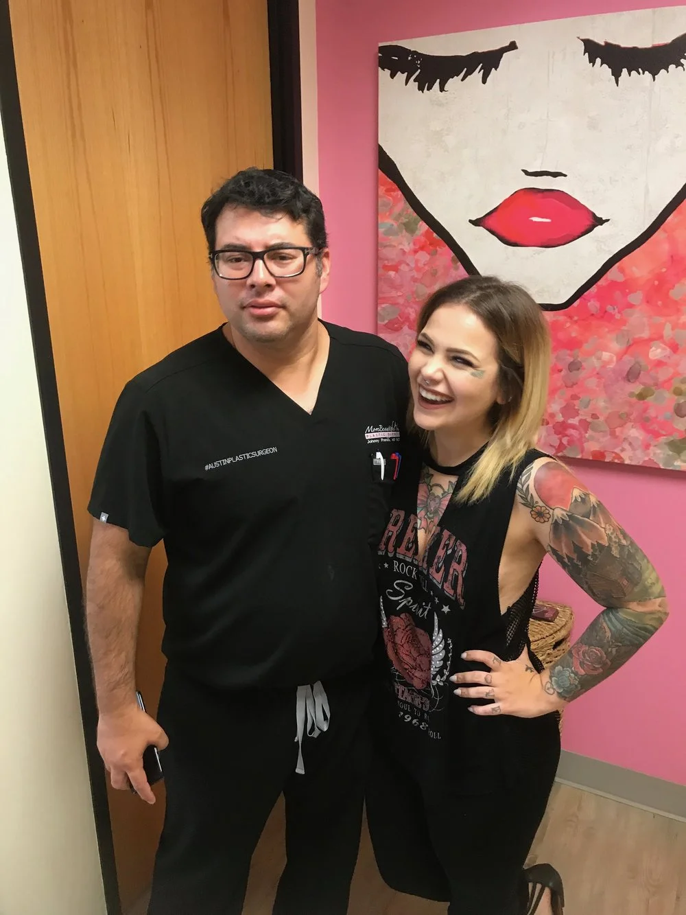Dr. Franco with Monica Zamora
