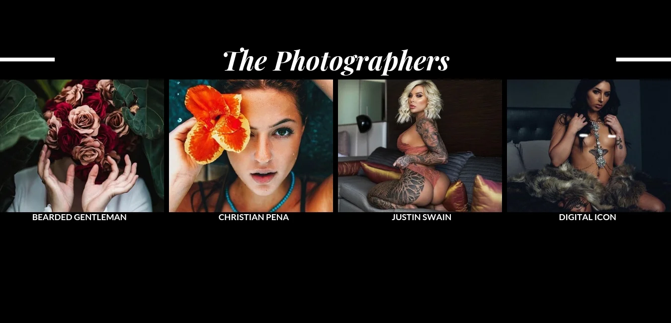 Workshop Photographers Bearded Gentleman , Christian Pena, Justin Swain , Digital Icon