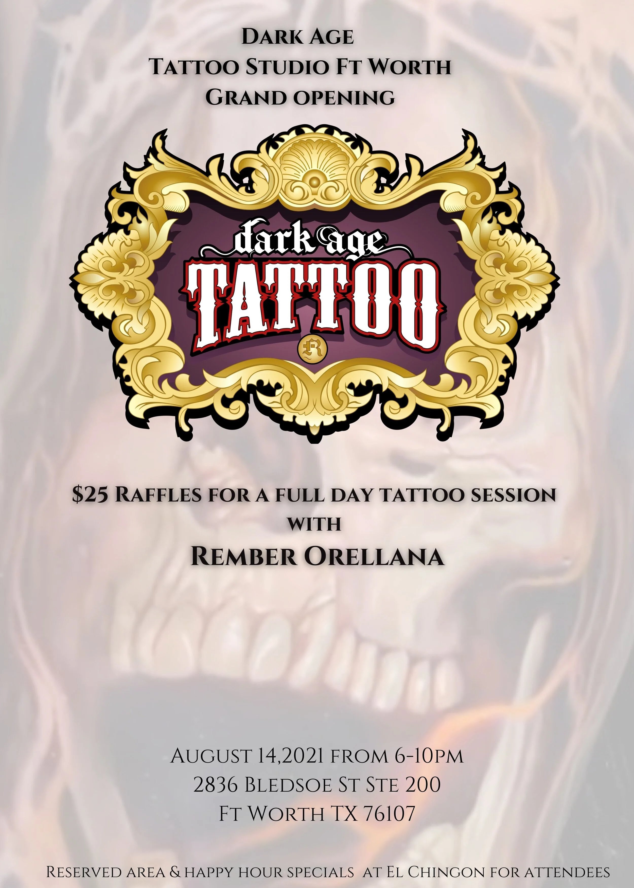 Event || GRAND OPENING - Dark Age Tattoo Studio - Fort Worth, TX