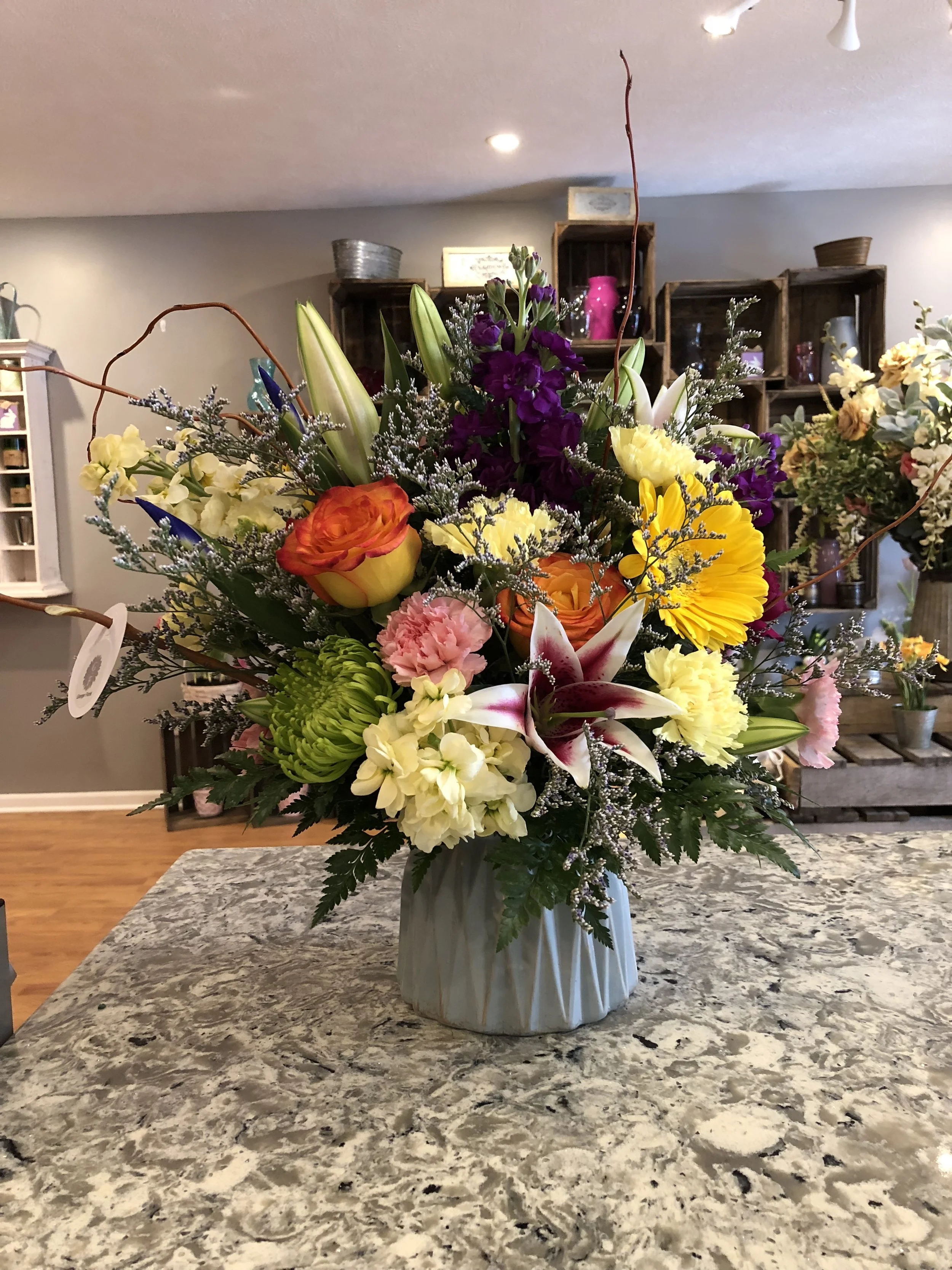 Colorful Container Arrangement