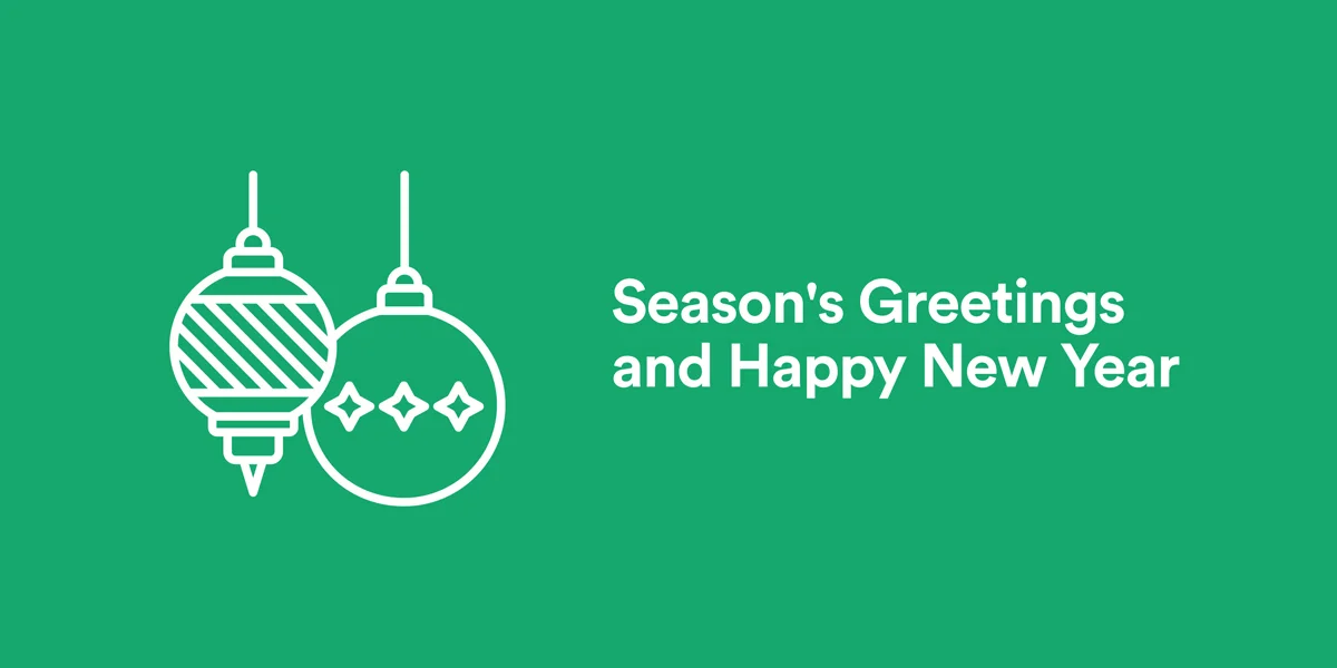 Season's greetings and a happy New Year