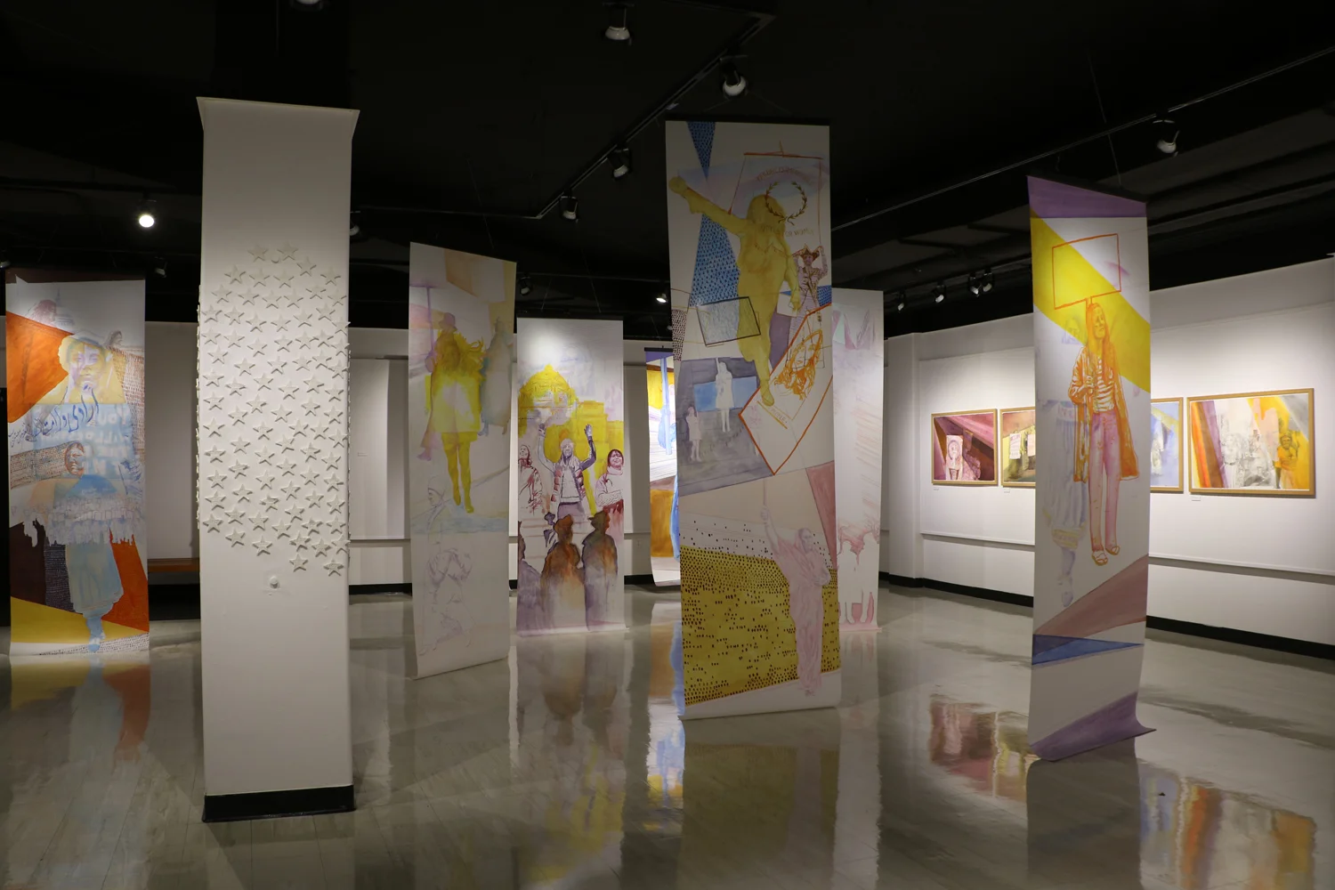 Personal is Still Political , Installation View, Huff Gallery at Spalding University, Louisville, KY, March 2 - 31, 2018