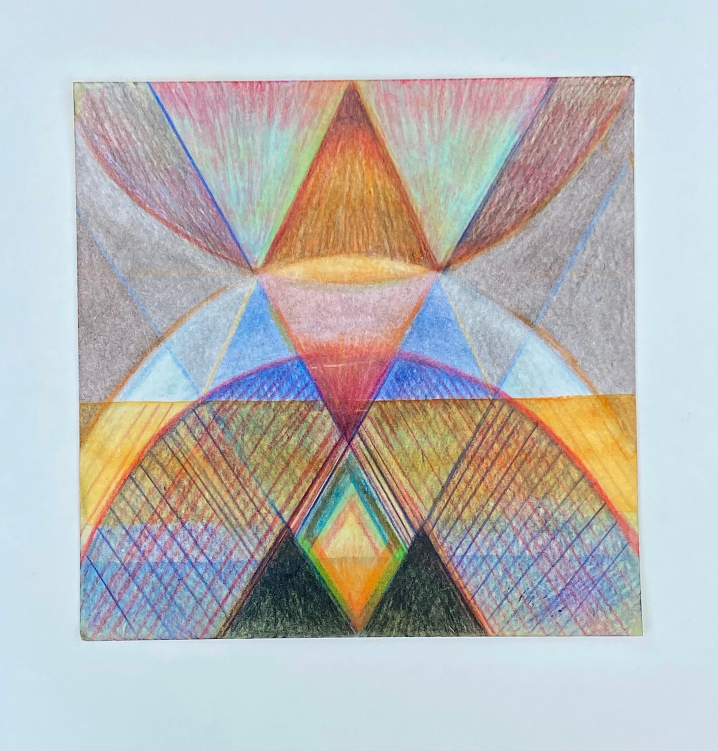 'Hilma', colored pencil on paper, 6" x 6", 2020