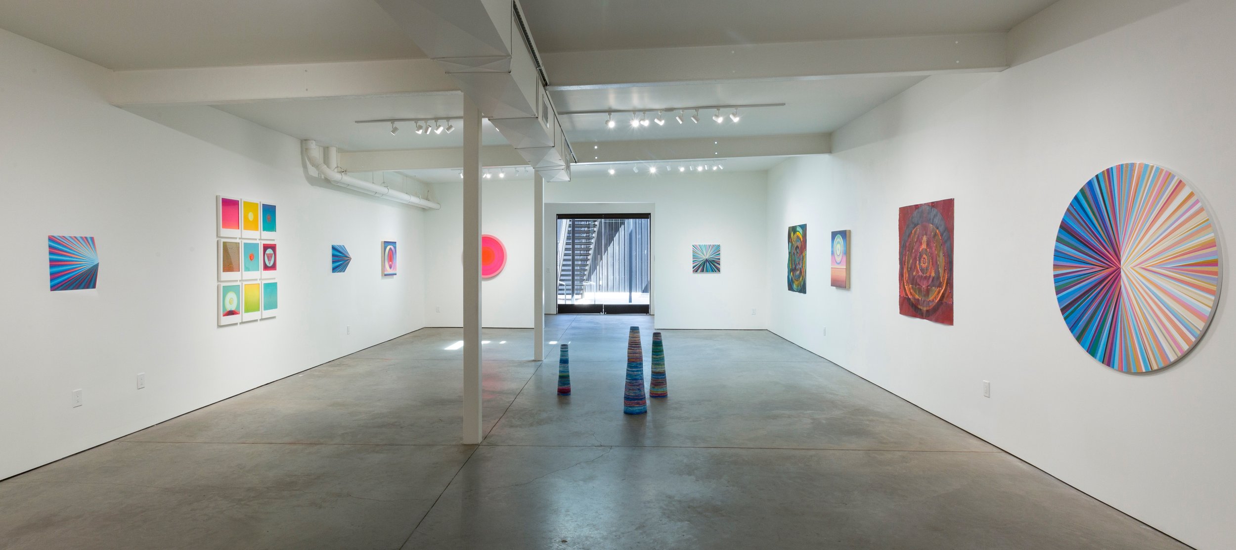 Installation view of 'Not a Certainty But a Circumstance' at Quappi Projects featuring work by Martin Benson, Letitia Quesenberry, Gibbs Rounsavall, and Skylar Smith. Curated by John Brooks. 