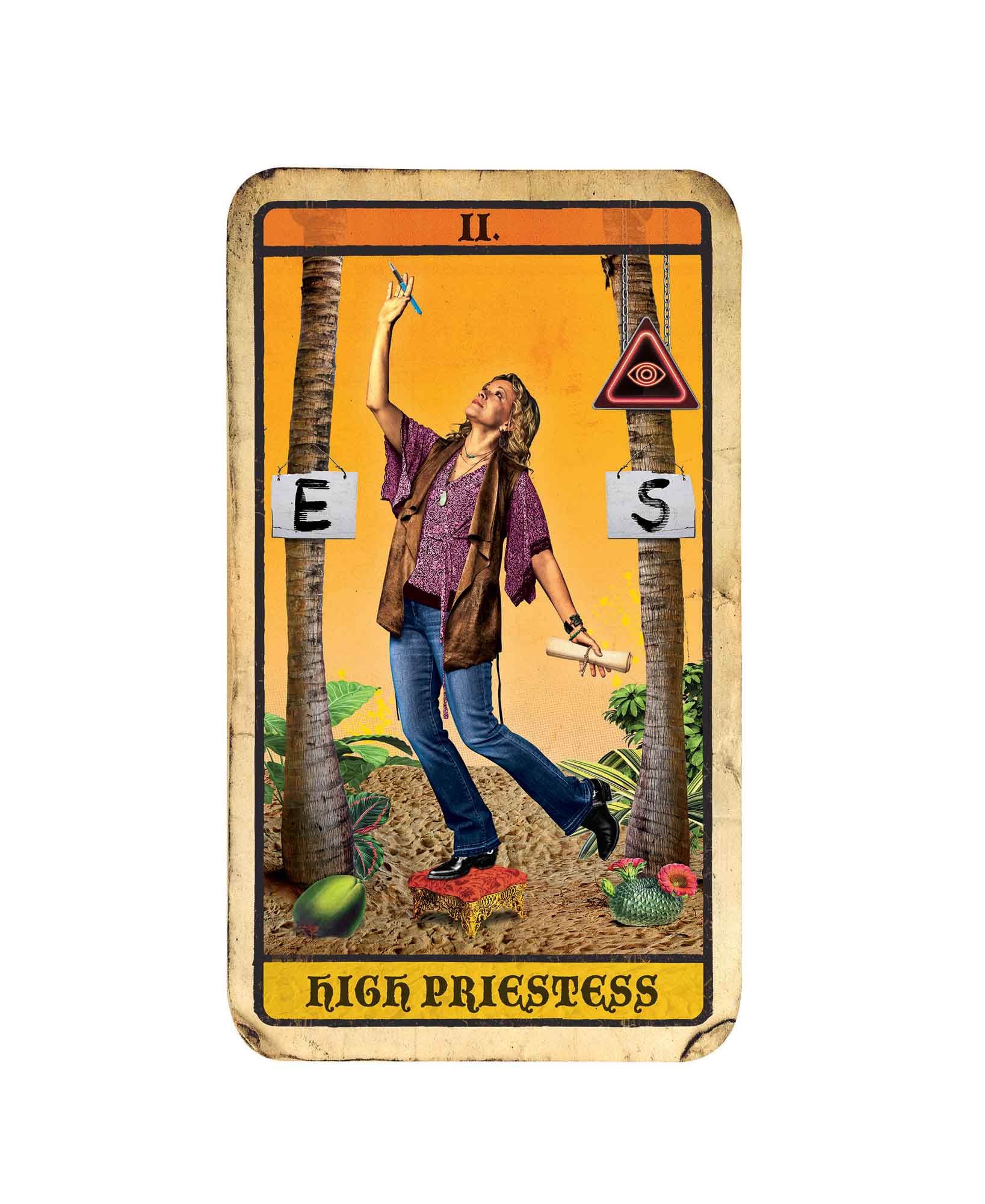  Linda Emond as Connie Wright for Lodge 49, Season 1. Photograph by James Minchin III, Tarot Design Matt Herring 