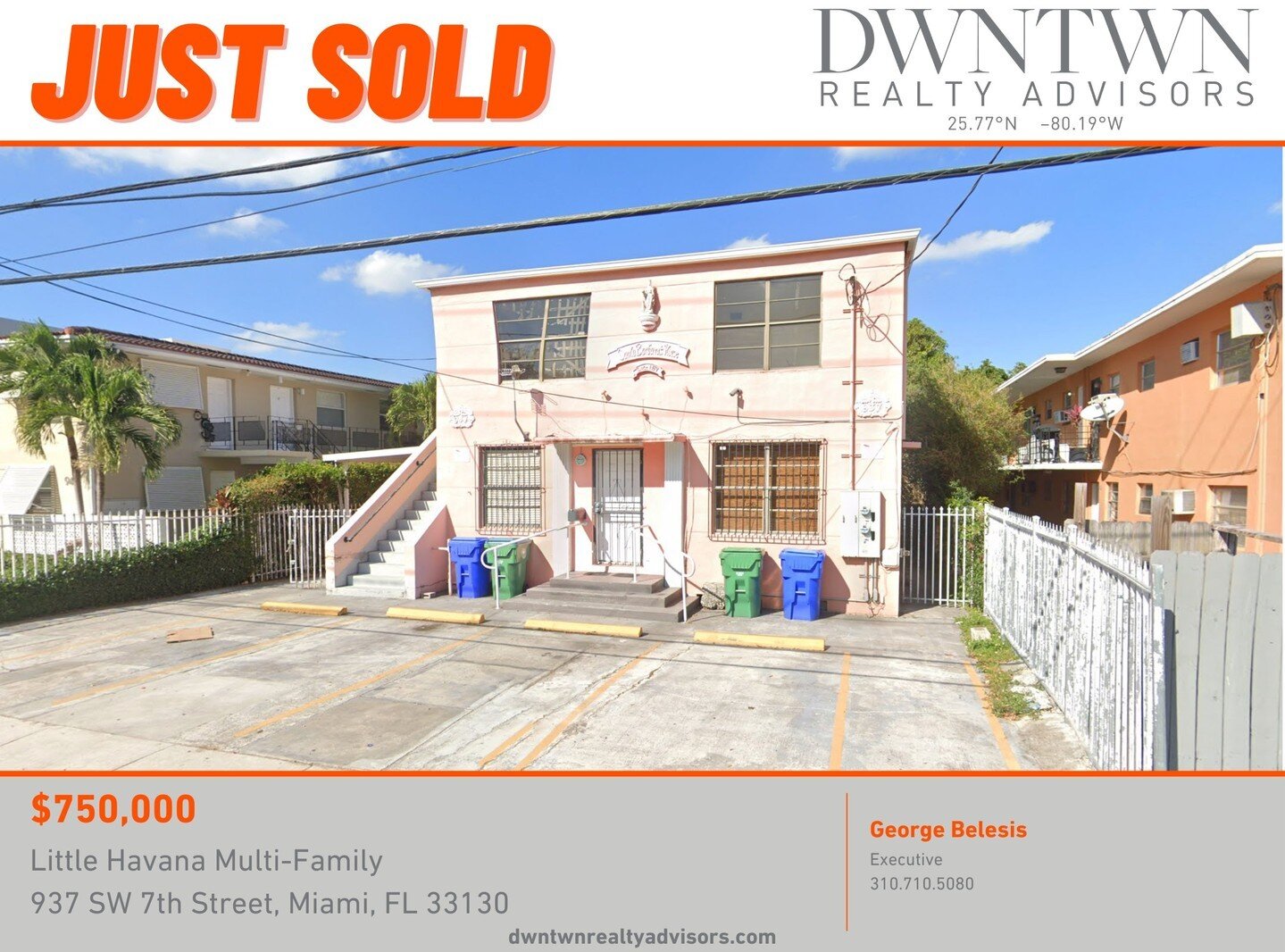 JUST SOLD FOR $750,000 | Little Havana Redevelopment Project

DWNTWN Realty Advisors is pleased to announce the successful sale of 937 SW 7th Street, a 7,500 SF lot in Little Havana aimed for redevelopment. Iris Padron &amp; Rodolfo Valdes of Power O
