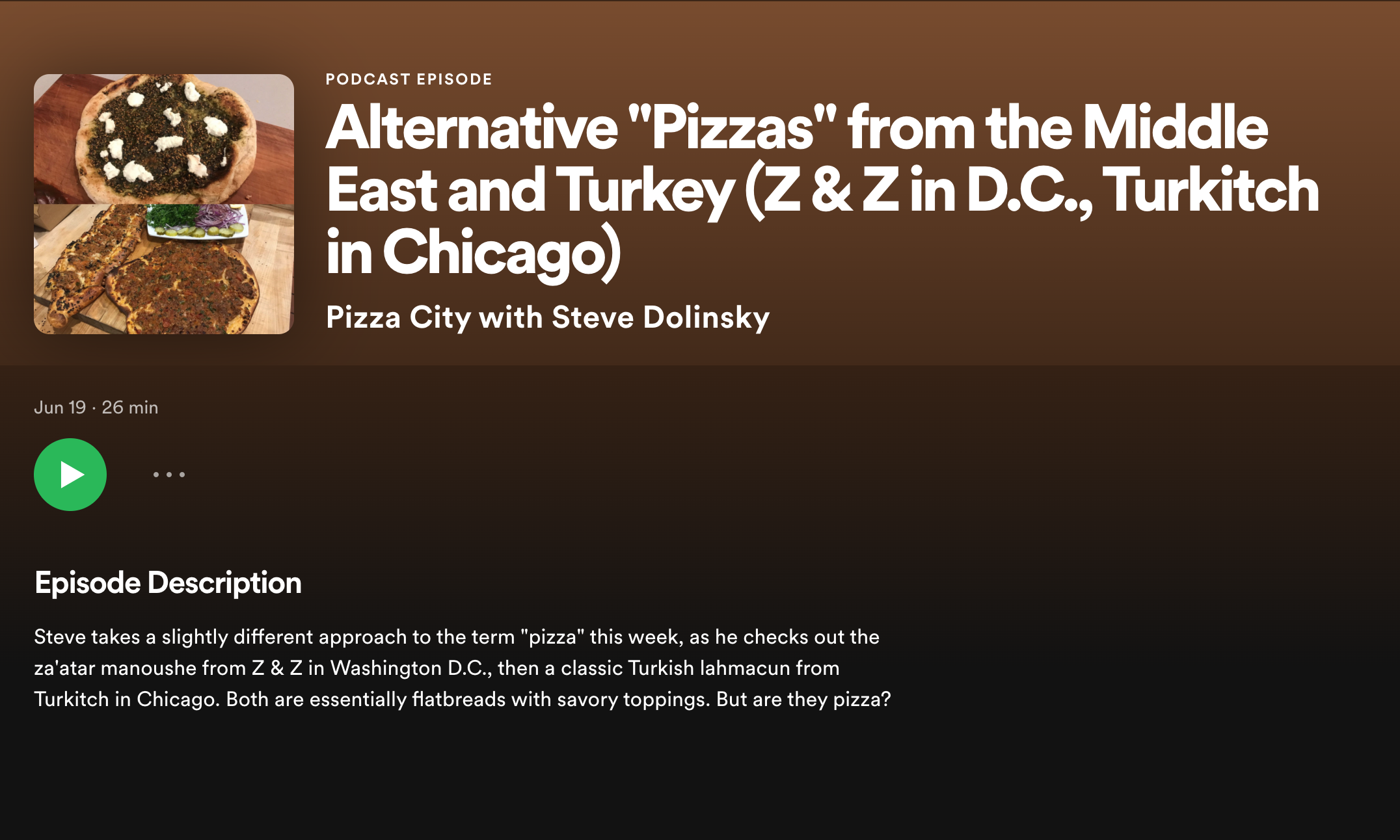 It's not Pizza! Alternative "Pizzas" from the Middle East and Turkey 