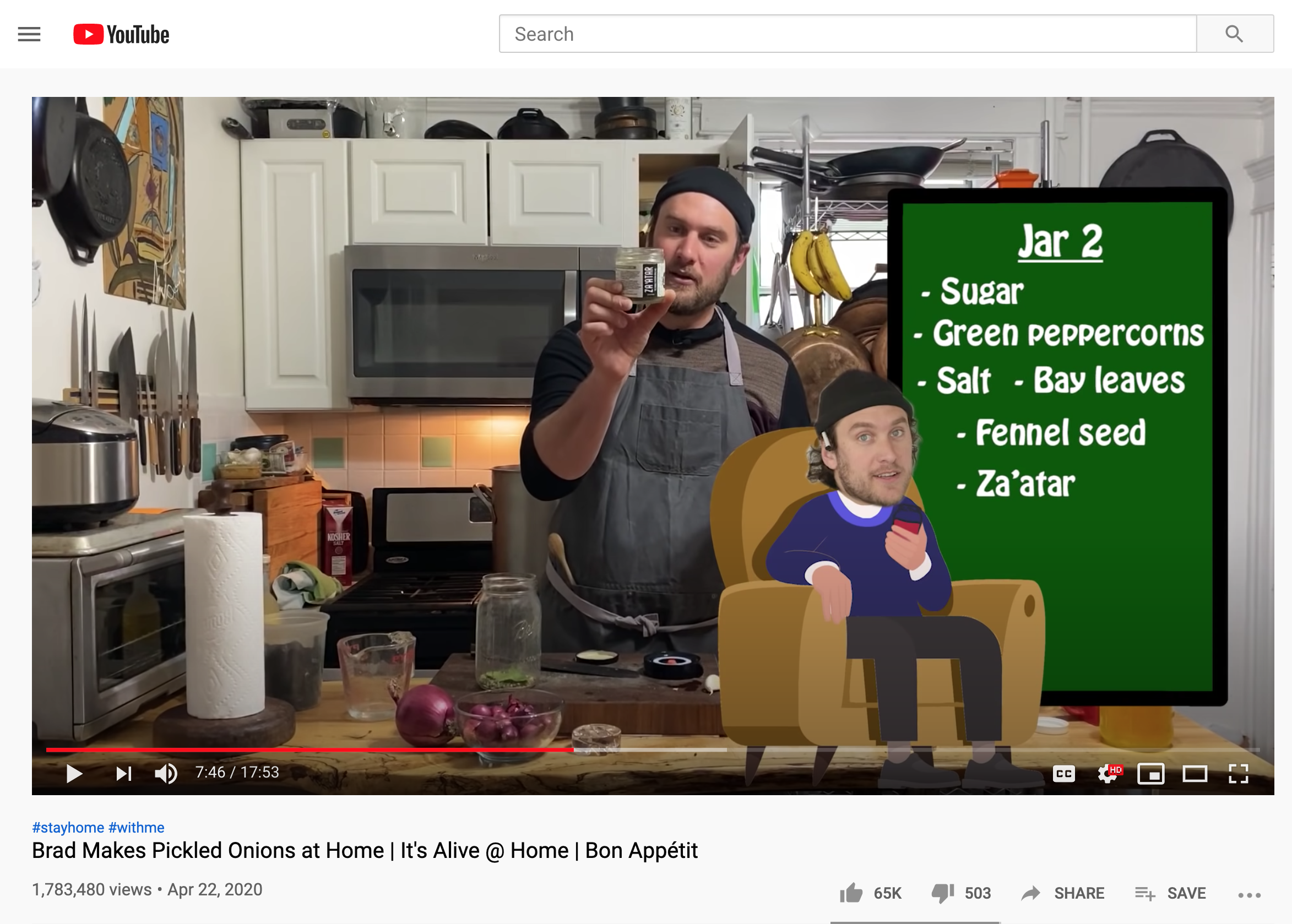 Brad Leone adds Z&amp;Z Za'atar to his pickled onions