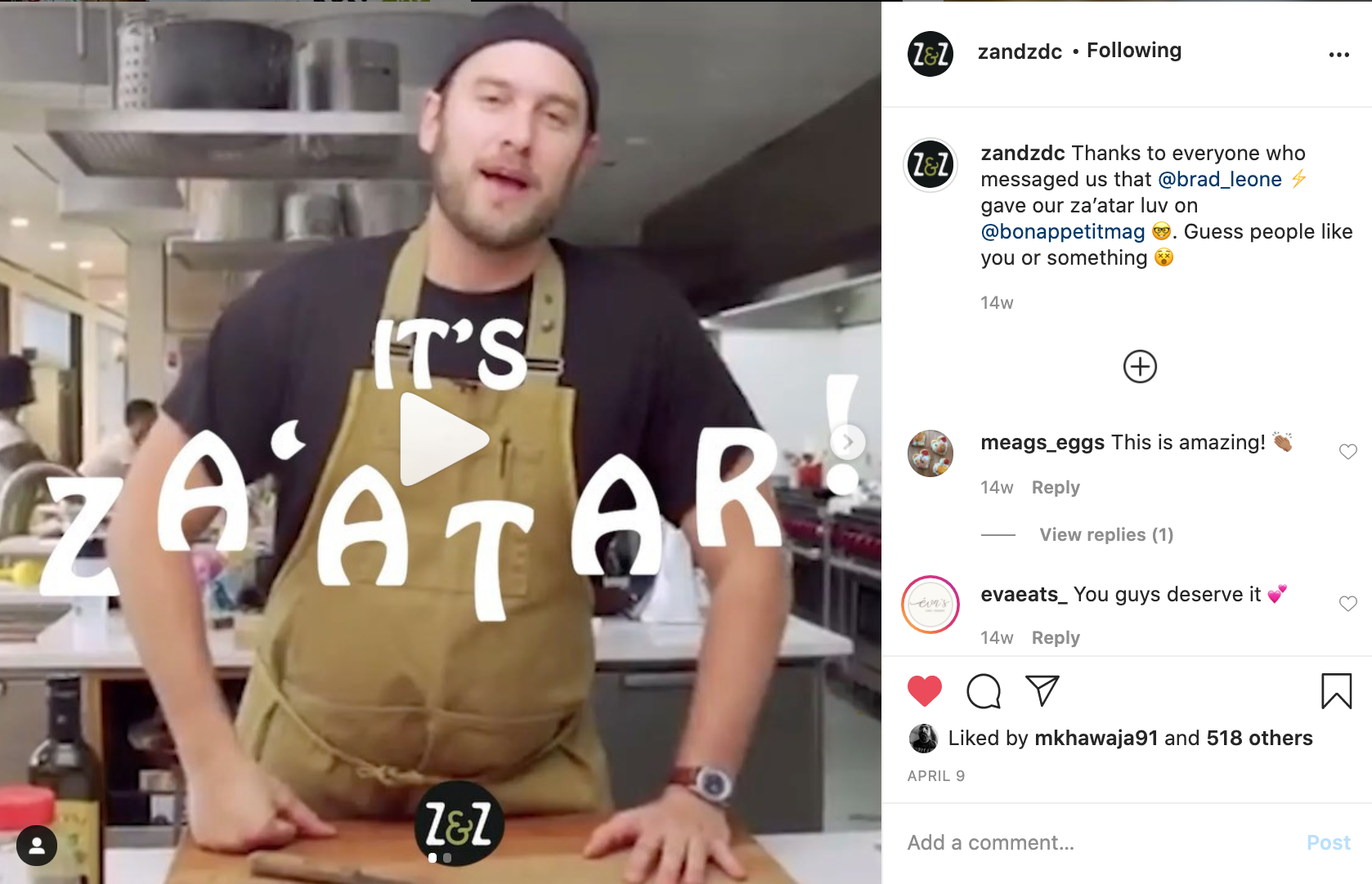 Bon Appetit's very own Brad Leone tries Z&amp;Z Za'atar and Sumac!