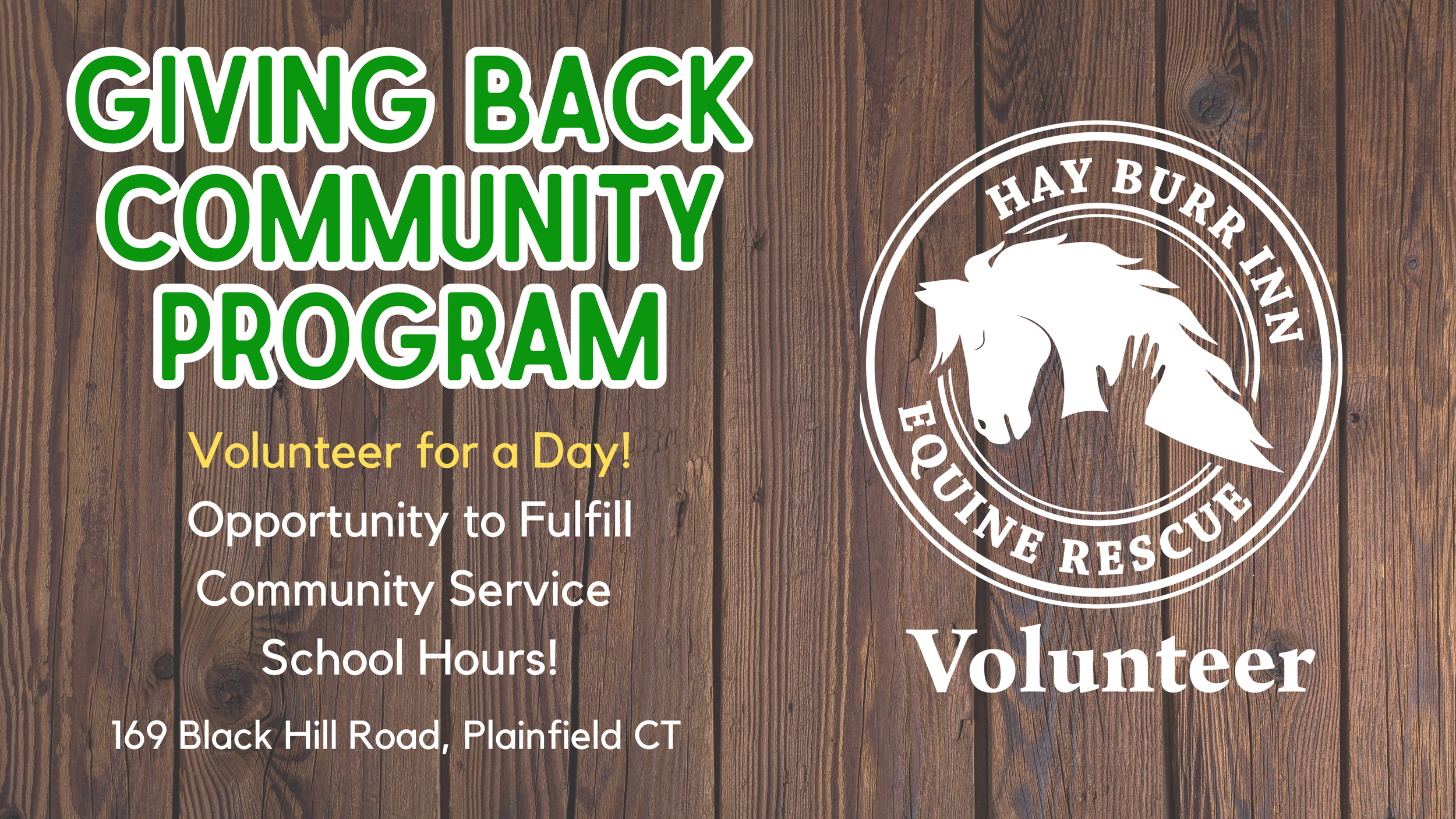 Hay Burr Inn Giving Back Community Program — Hay Burr Inn Equine Rescue ...