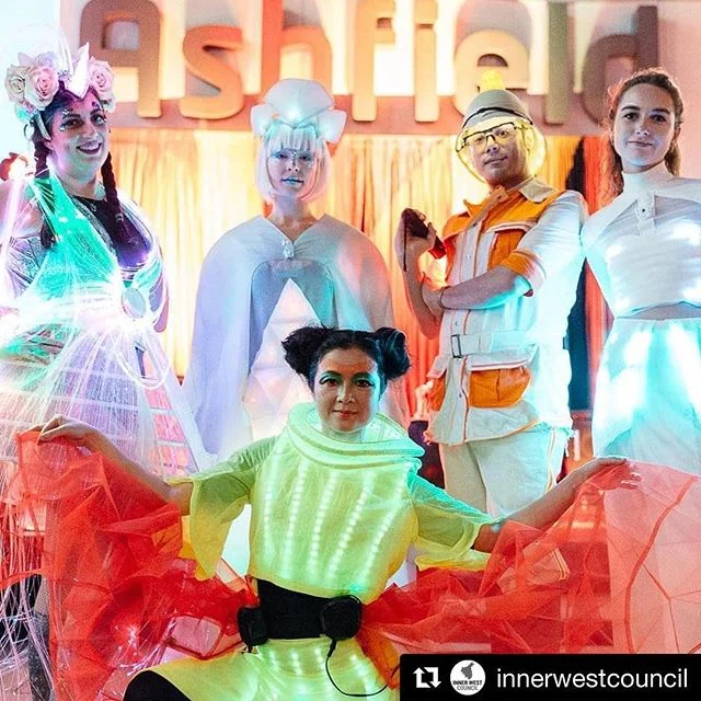 #Repost @innerwestcouncil with @get_repost
・・・
What an amazing evening of colour, culture, art and technology!! Thanks to all who joined us for the EDGE Community Launch Party in #Ashfield. @arteconnect01's sARTorial LED costumes were a highlight of the night.
#EDGEInnerWest #innerwest #innerwestisbest #innerwestart #livemusic #culture #fashion #dance #fashtech #sartorial2018 #steameducation