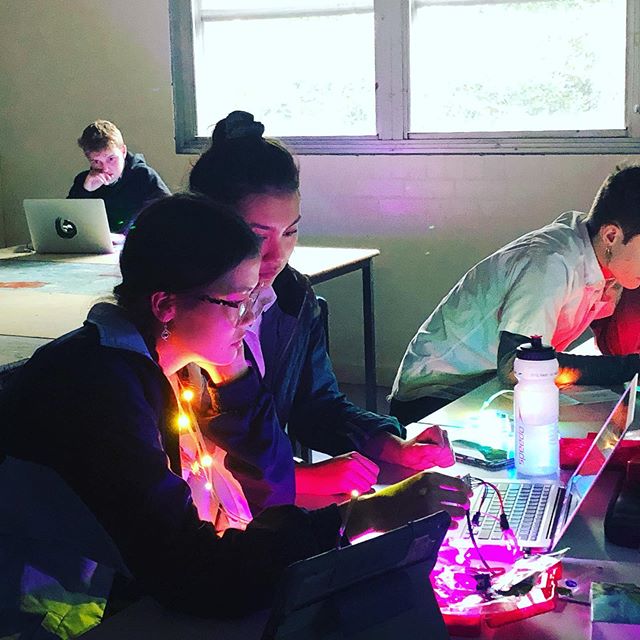Hard at work, coding up a storm at Fort Street High. FashionTech workshops in progress supported by wonderful @innerwestcouncil