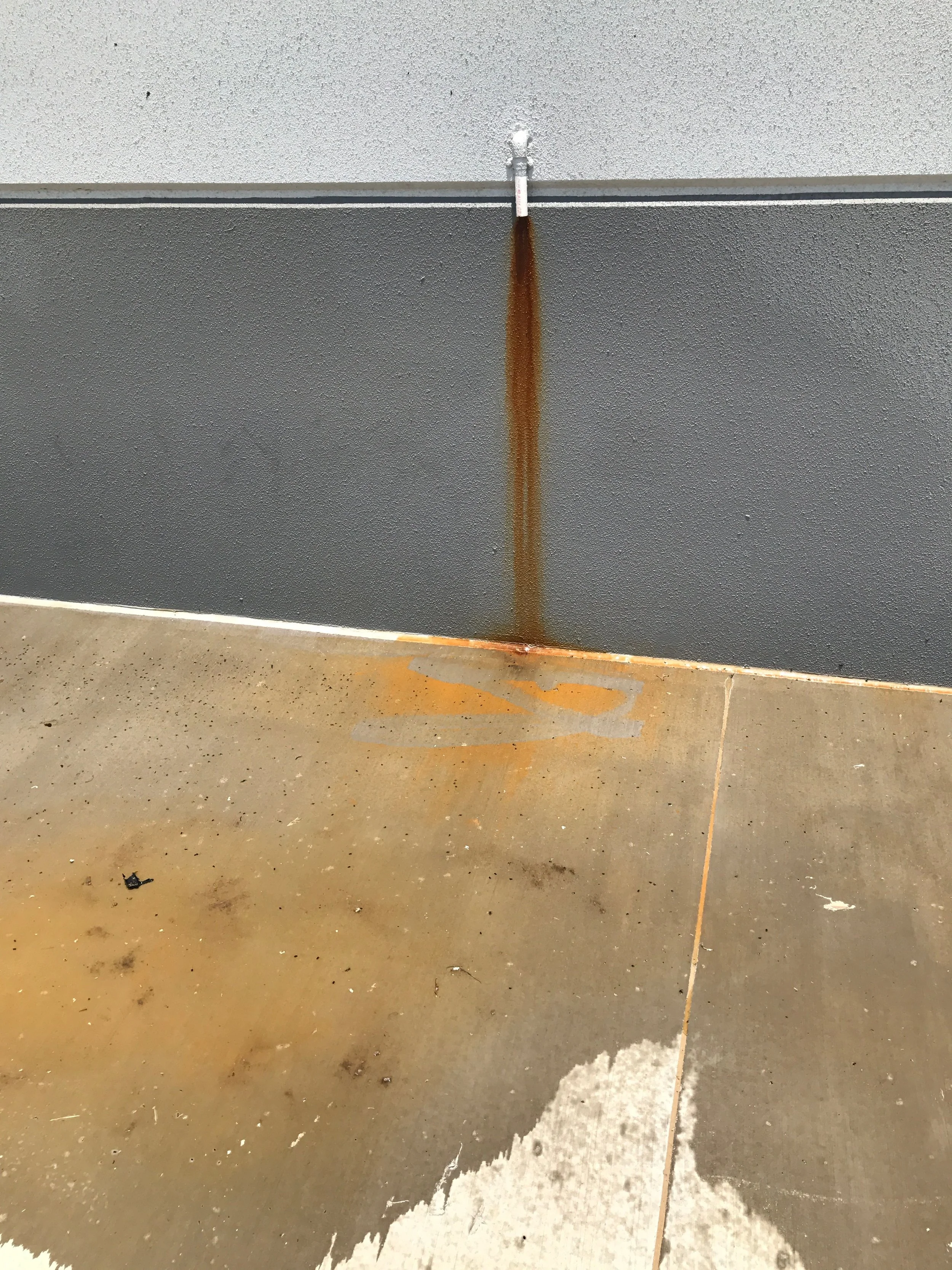  Drain line installation and power washing 