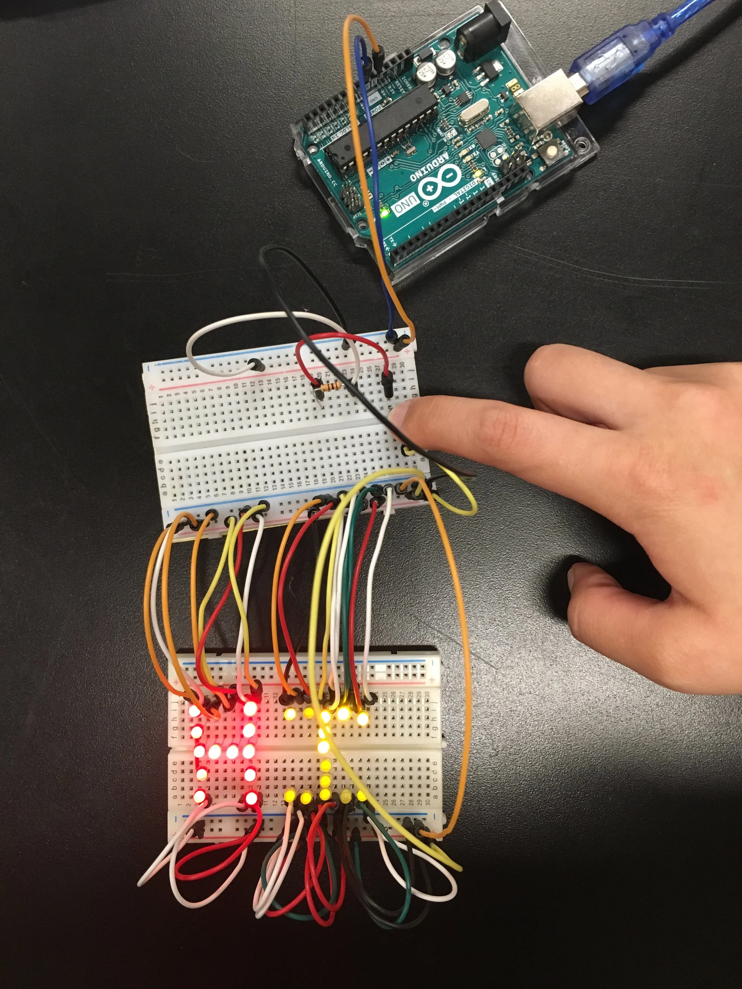 YAY! it’s working. Power rail is super helpful for parallel circuit.