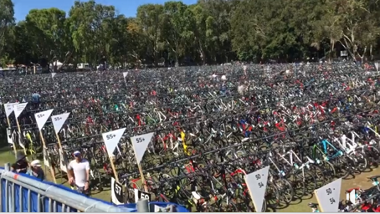 Transition at the Noosa Triathlon