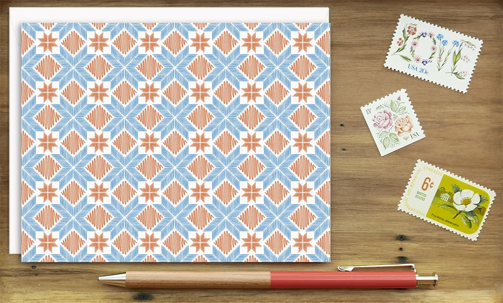 Art of Phulkari Blank Letterpress Eco-Friendly Greeting Cards