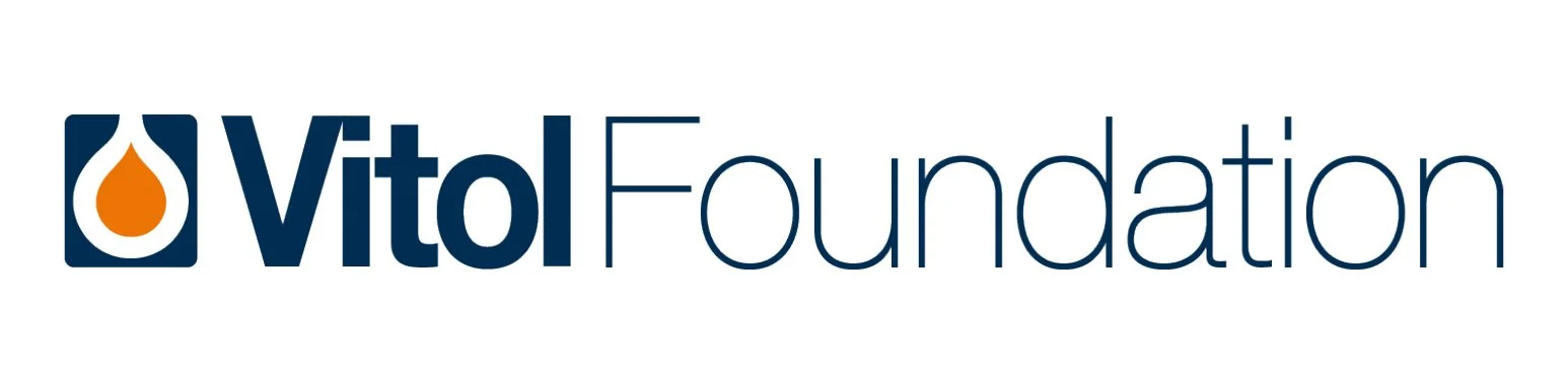 Vitol Foundation logo with a stylized drop symbol beside the text 'Vitol Foundation'.