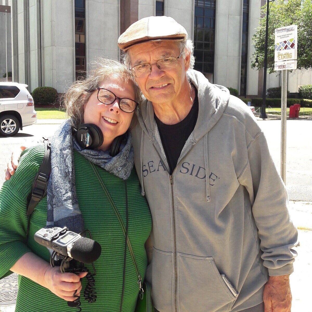 Producer Pauline Moore with Dr Scott Bridges