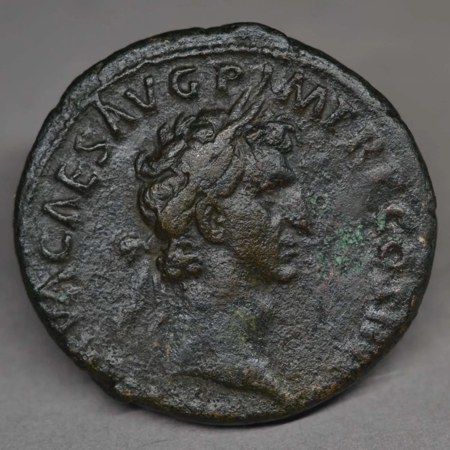 BRASS SESTERTIUS OF NERVA, ROME, DECEMBER AD 96.