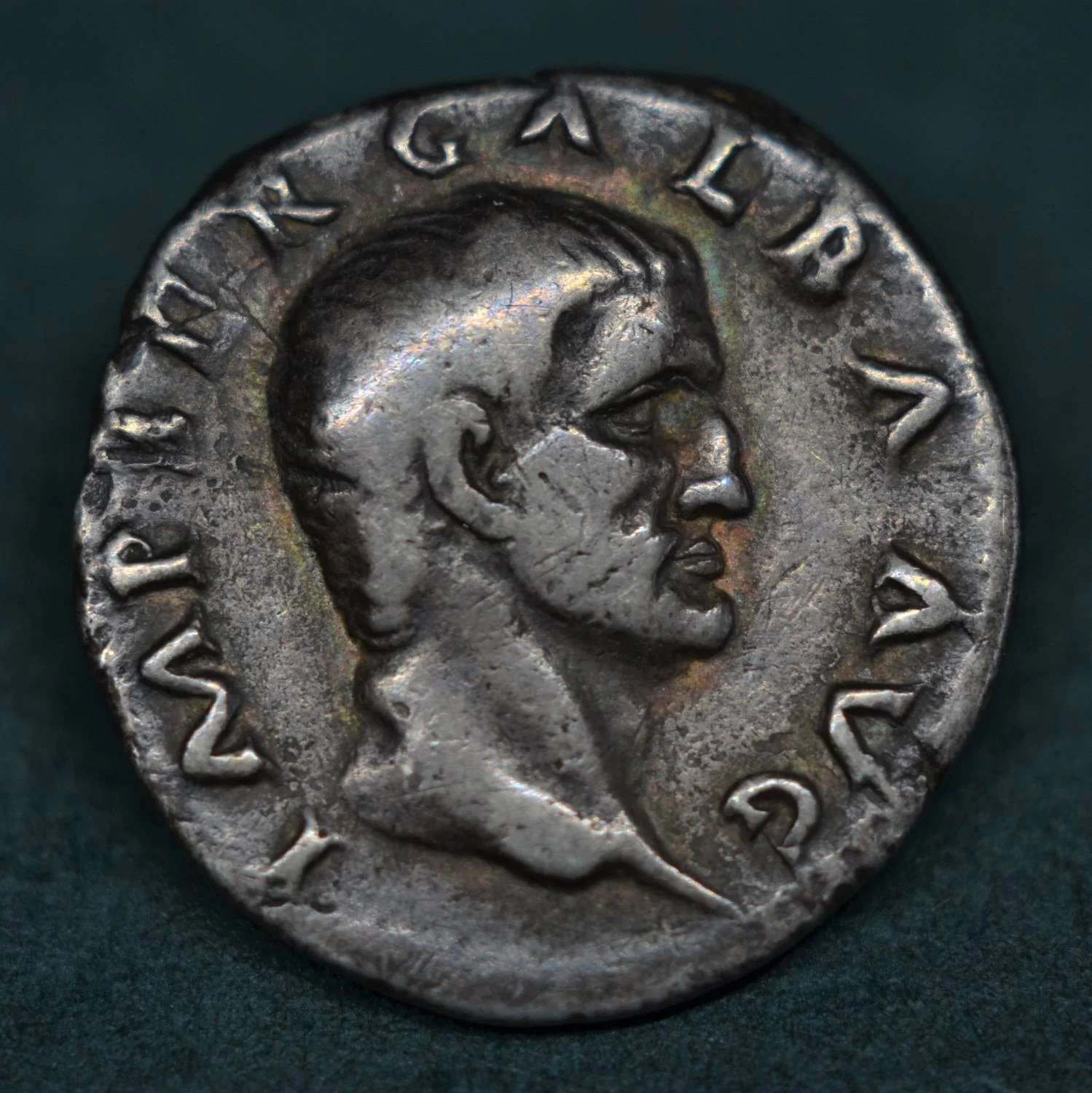 SILVER DENARIUS OF GALBA, ROME, AUG.-OCT. AD 69.