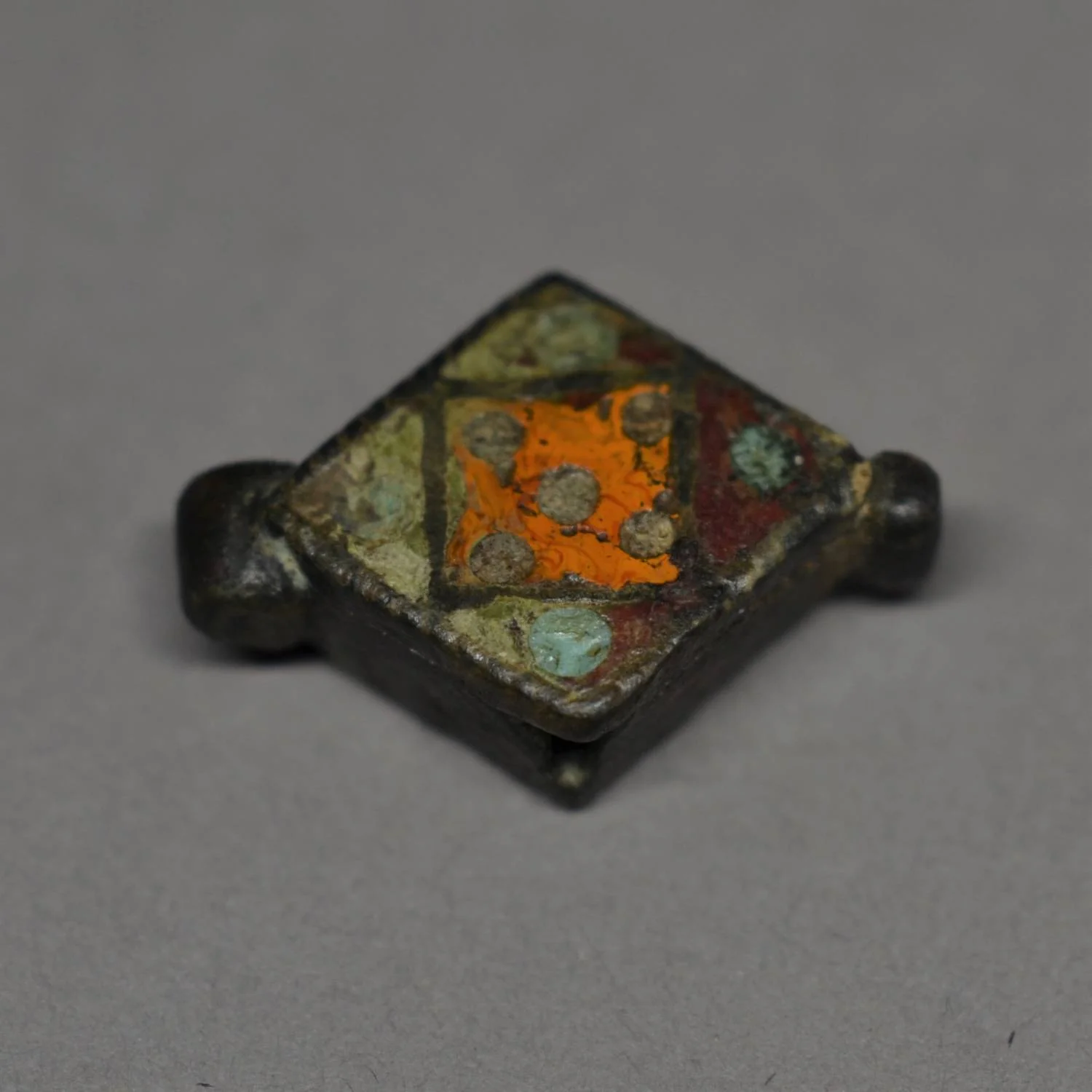 ROMAN ENAMELLED BRONZE SEAL BOX.