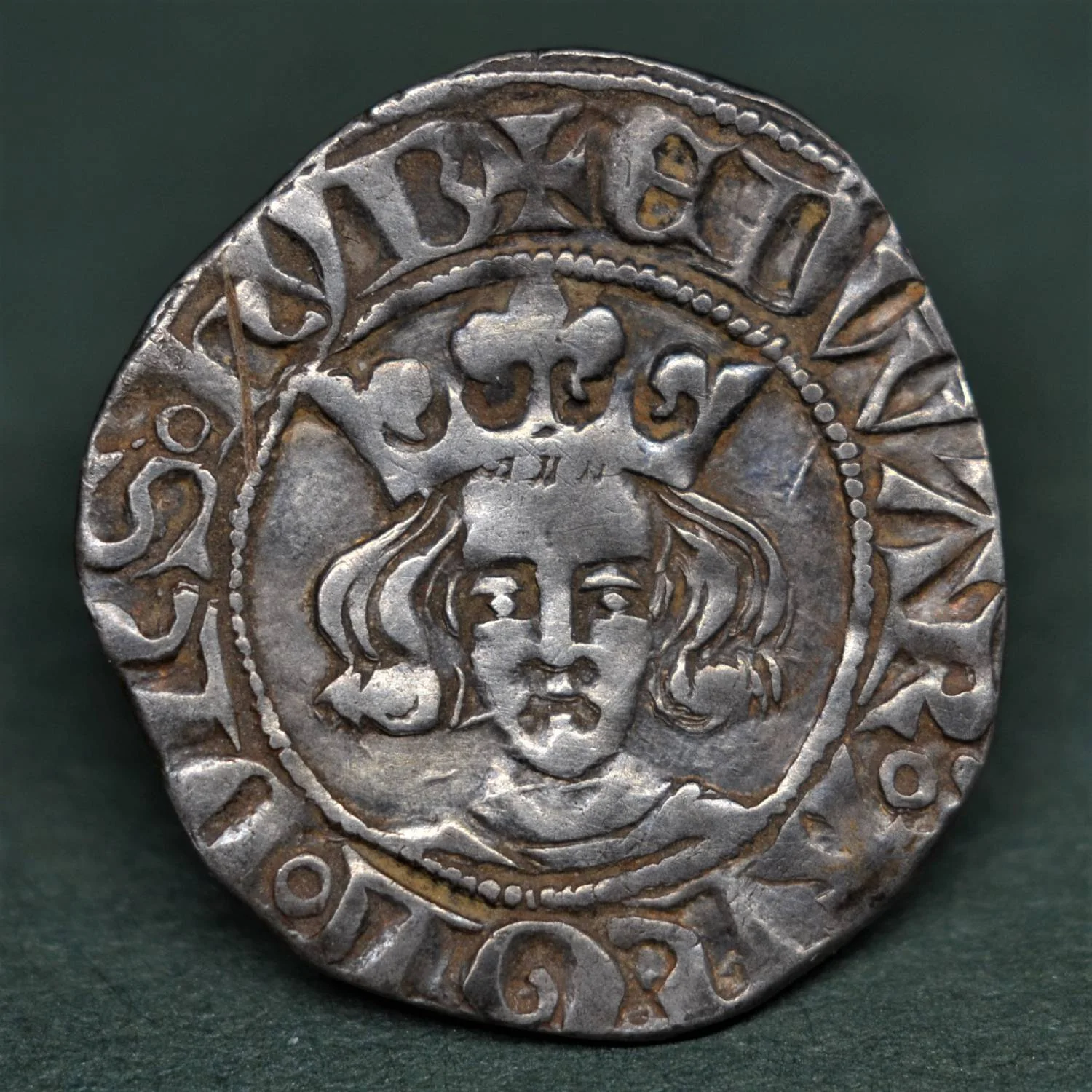 SILVER PENNY OF EDWARD III, FLORIN COINAGE 1344-1351.