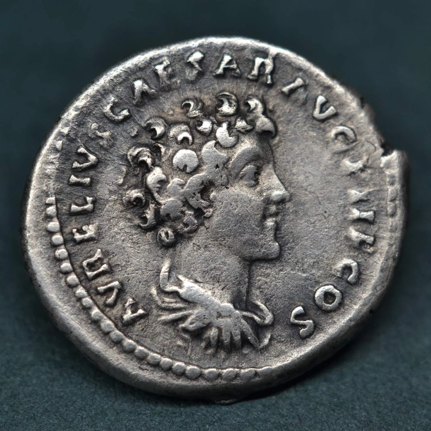 SILVER DENARIUS OF ANTONINUS PIUS & MARCUS AURELIUS, ROME, AD 140.
