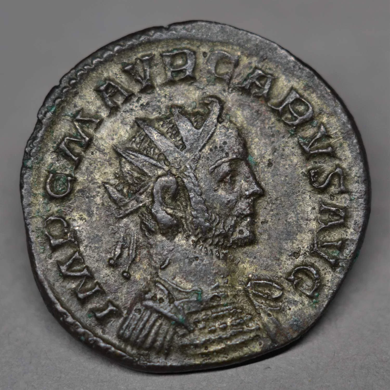 BILLON ANTONINIANUS OF CARUS, LUGDUNUM, AD 282.