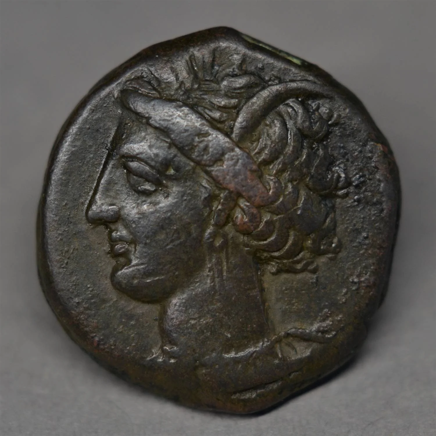 BRONZE SHEKEL OF ZEUGITANA, CARTHAGE, 299-201 BC.