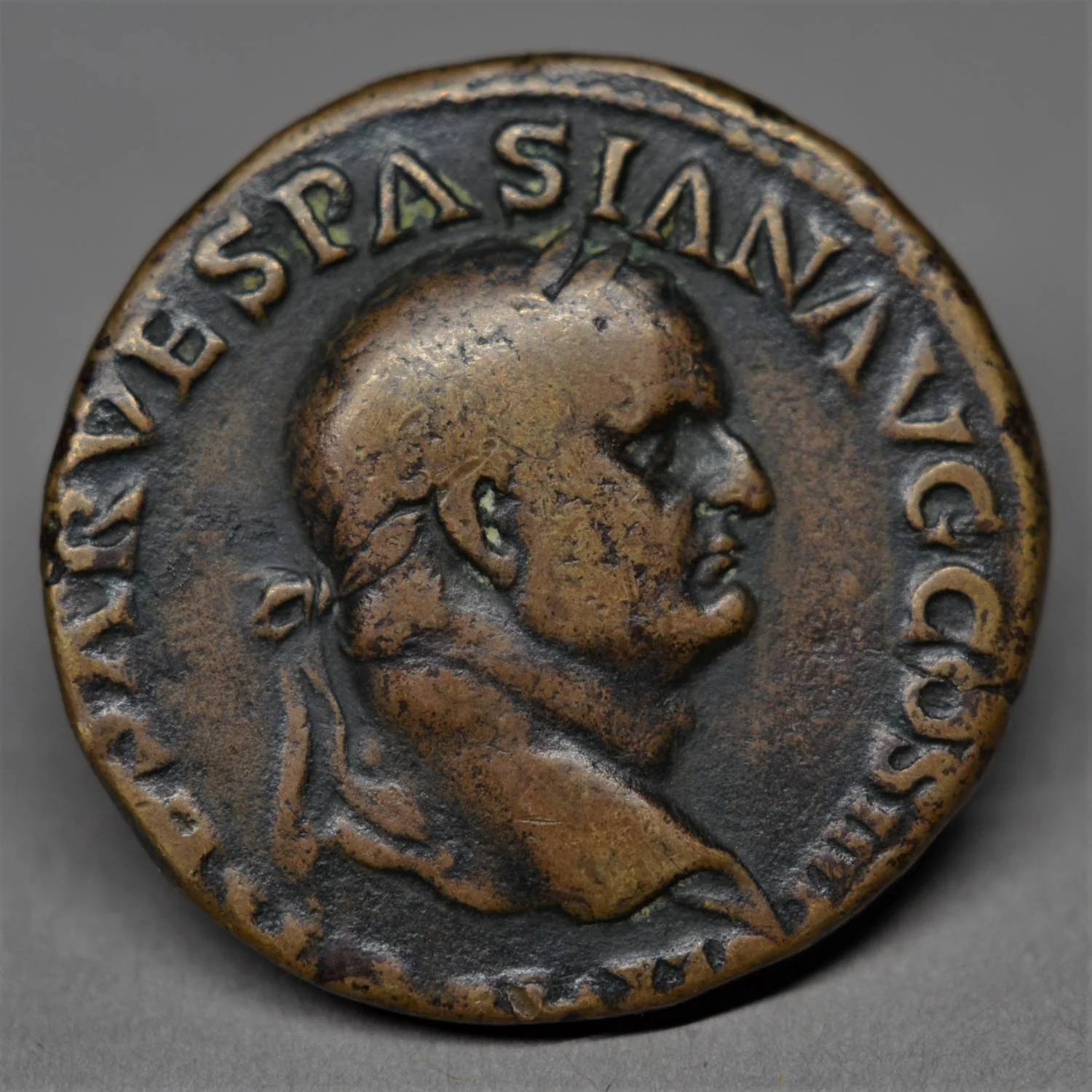 COPPER AS OF VESPASIAN, LUGDUNUM, AD 77-78.