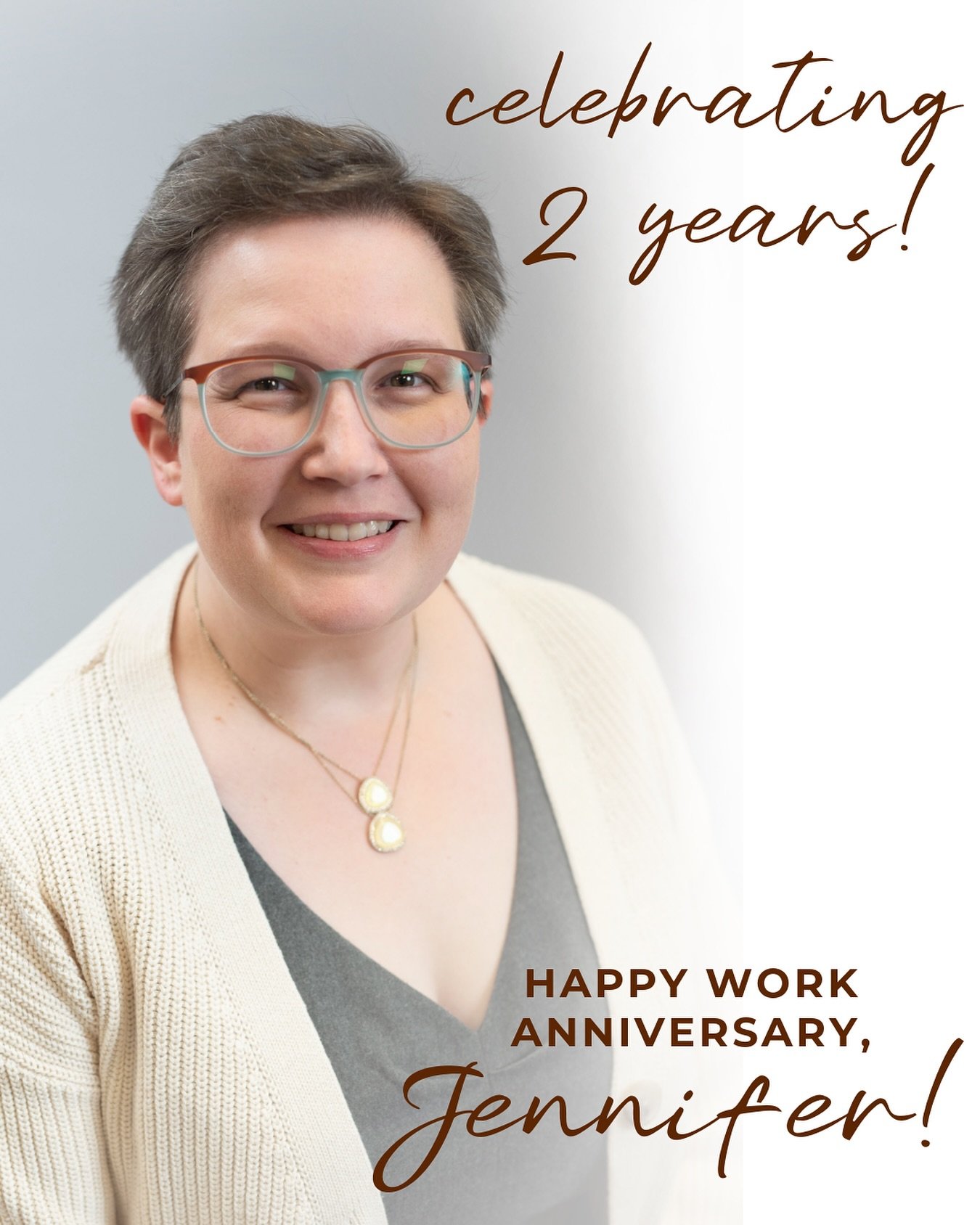 Happy 2-Year Work Anniversary to our Office Manager, Jennifer!
 
Since her start, Jennifer has been a steady, reliable presence&mdash;keeping our office running smoothly, supporting our staff with care, and ensuring every family and visitor feels wel