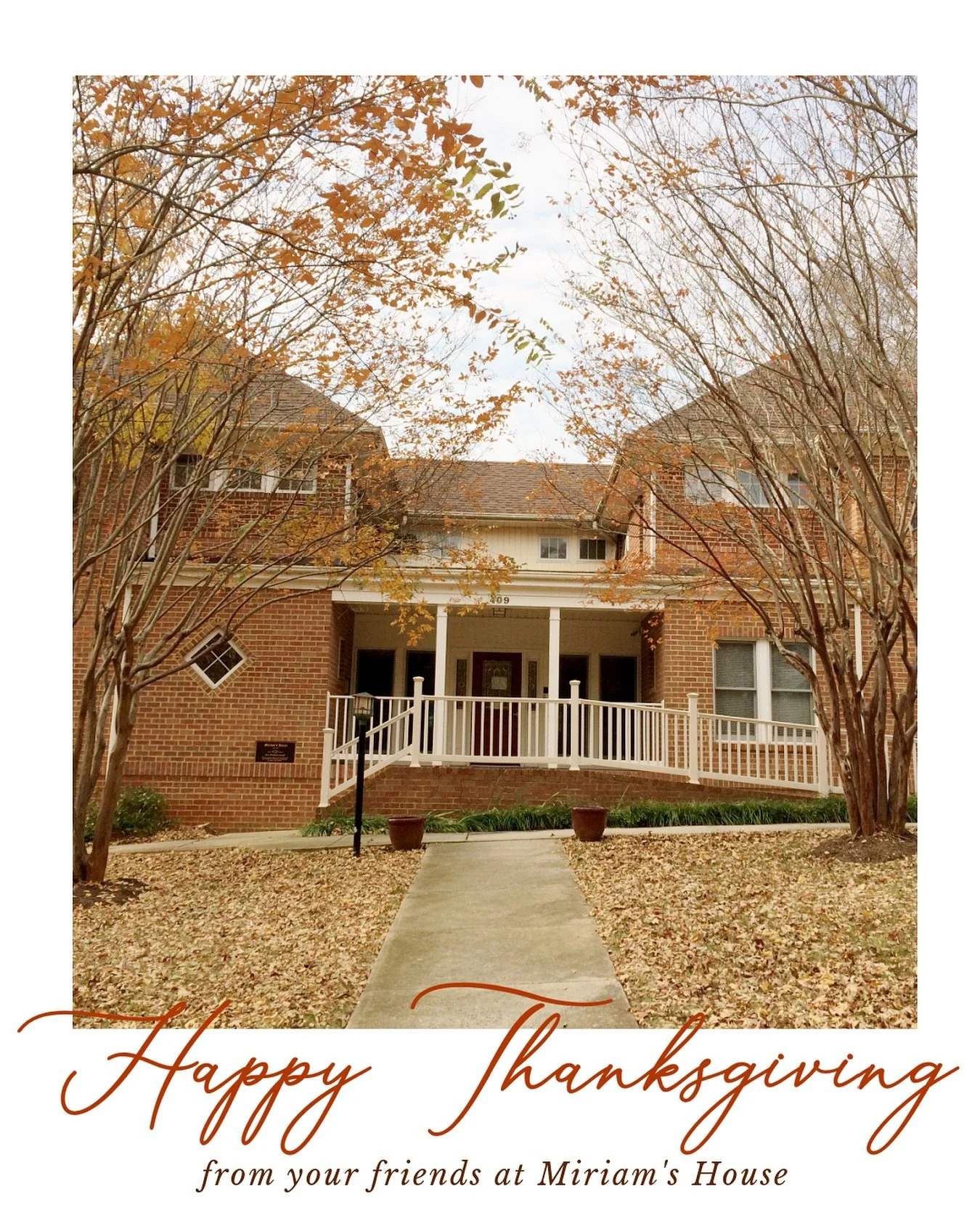 This Thanksgiving, we&rsquo;re grateful for a community that believes every family deserves a safe place to call home. From all of us at Miriam&rsquo;s House, we wish you a warm and joyful holiday.