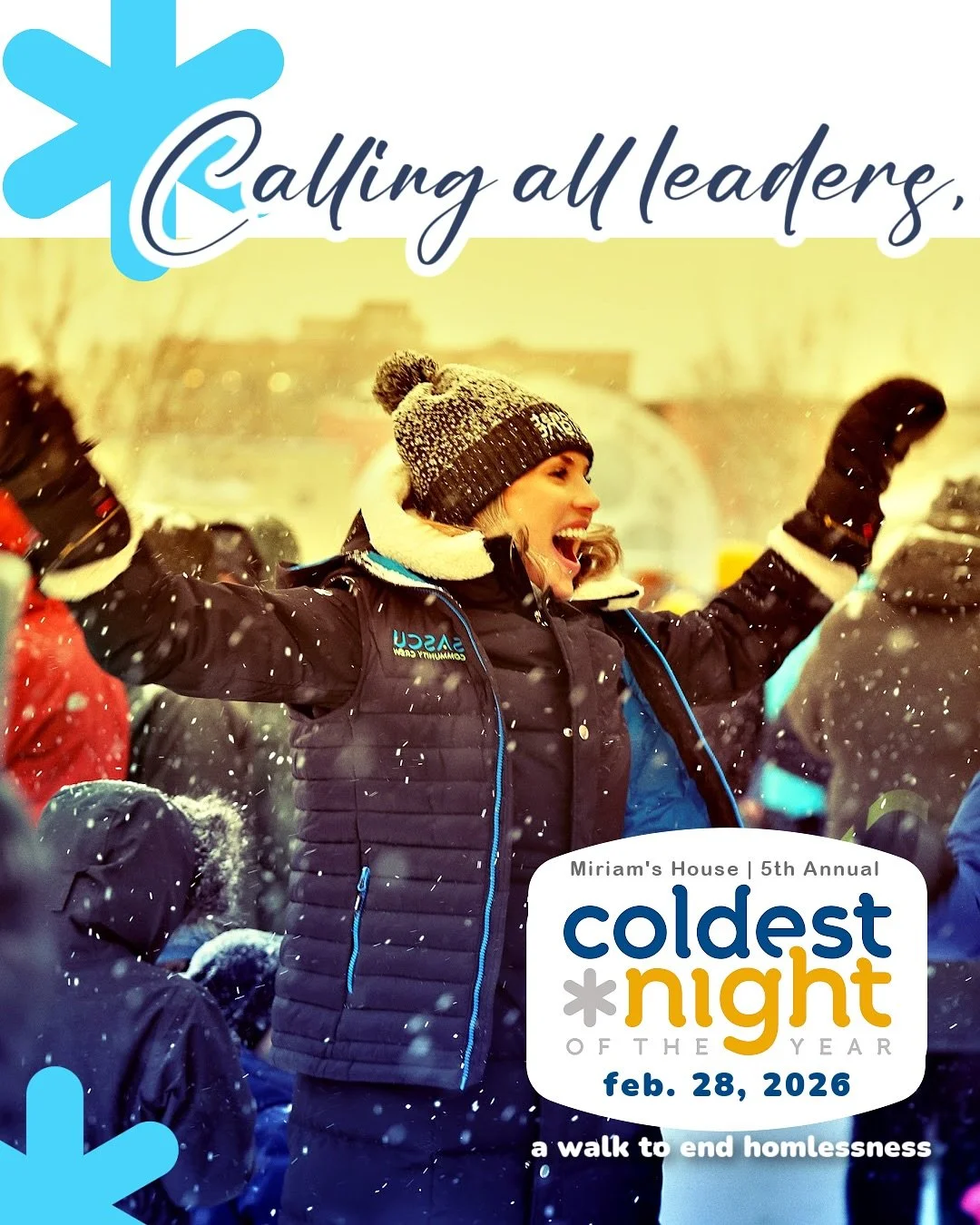 Calling all leaders, motivators, and changemakers! ✨

Do you love bringing people together, setting goals, and making a real impact? Then you&rsquo;d make an amazing Coldest Night of the Year Team Captain! ❄️💙

As a Team Captain, you&rsquo;ll:
✅ Reg