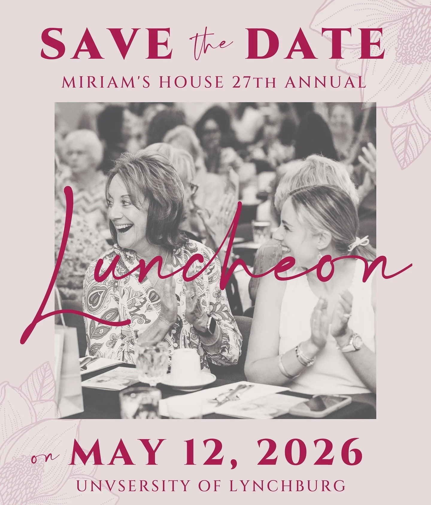 ✨ Save the Date! ✨

Our 27th Annual Spring Luncheon is just around the corner! Mark your calendar and plan to join us for this cherished community event filled with inspiration, connection, and impact.

🗓️Tuesday, May 12, 2026
📍 University of Lynch