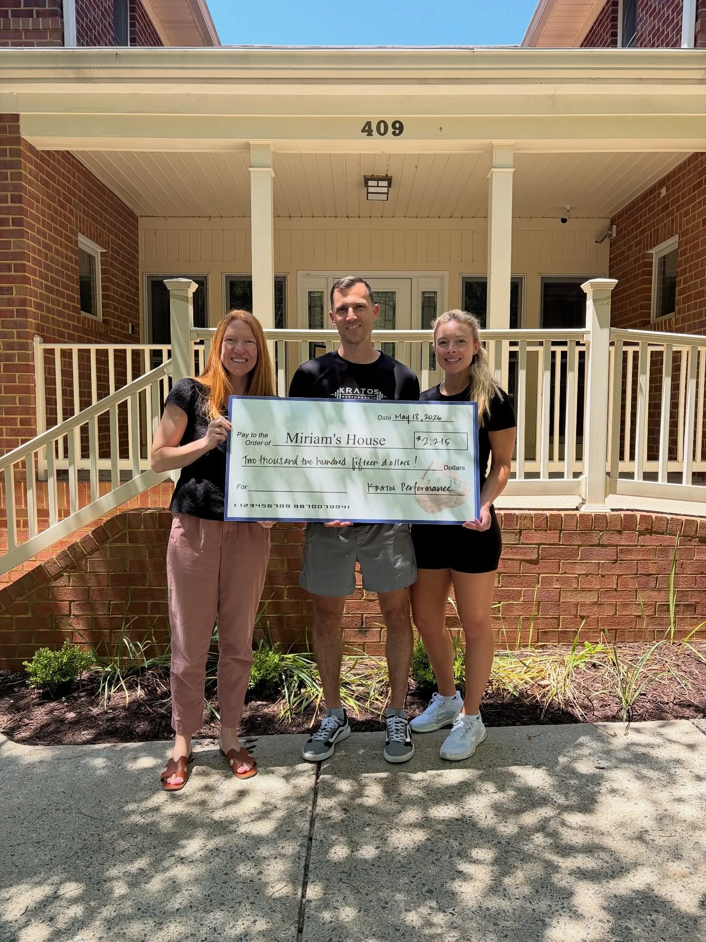 Huge thank you to Tim and Kat at Kratos Performance for hosting their May benefit workout in support of Miriam&rsquo;s House! Because of their generosity and the incredible turnout, this event raised $2,215 to directly support our homeless response p