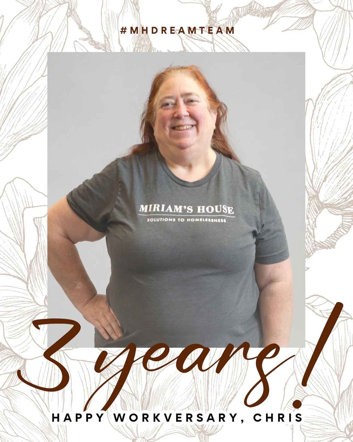 Today we&rsquo;re celebrating Chris&rsquo; #Workversary!
 
For the past three years, Chris has been an integral part of the #MHDreamTeam, helping ensure the financial health and sustainability of our organization. Her attention to detail, strategic t