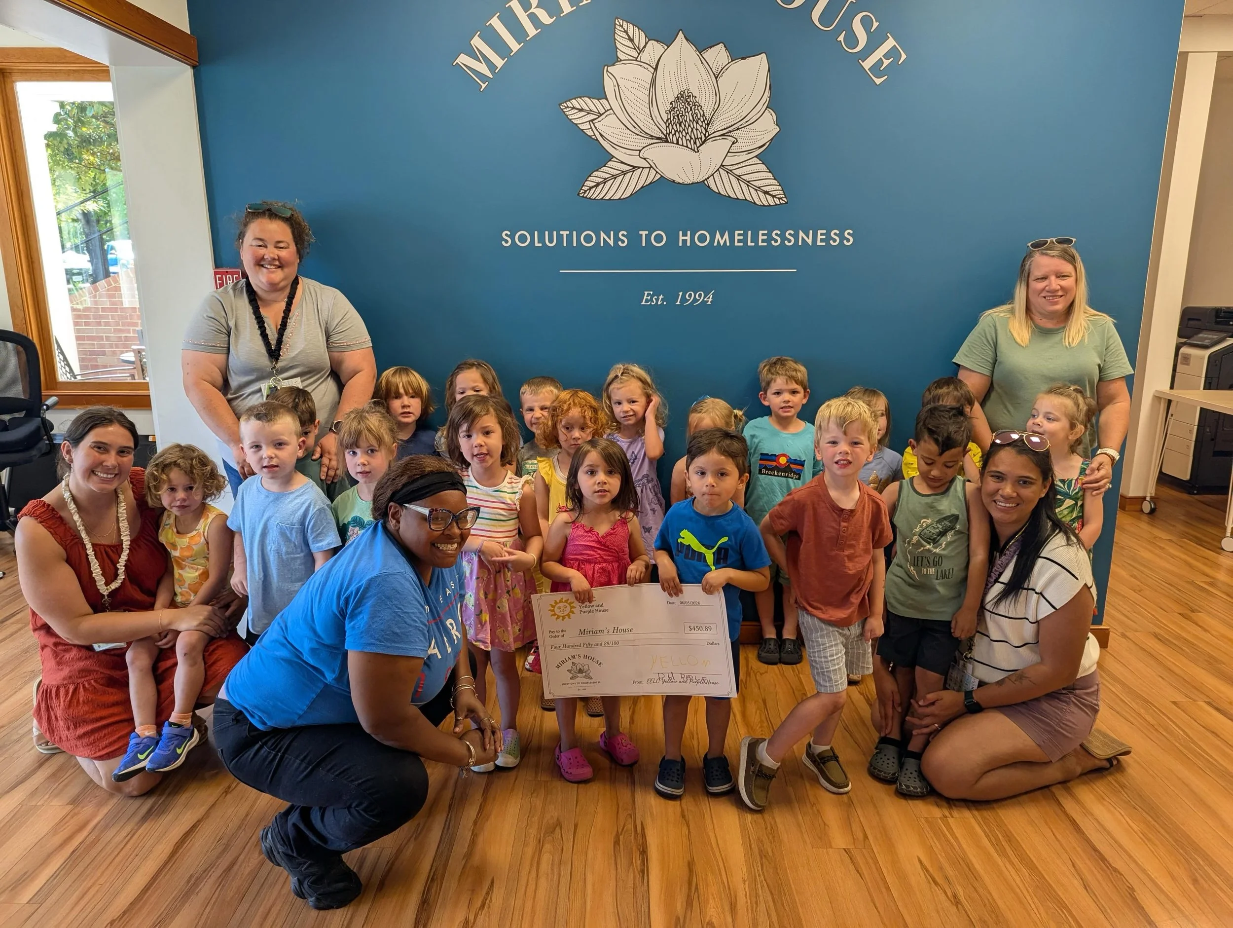 Our friends and neighbors at Elizabeth&rsquo;s Early Learning Center stopped by with proceeds from their lemonade stand! We are blown away by their generosity and kindness! Thank you EELC students, teachers and lemonade drinkers! It takes a village t