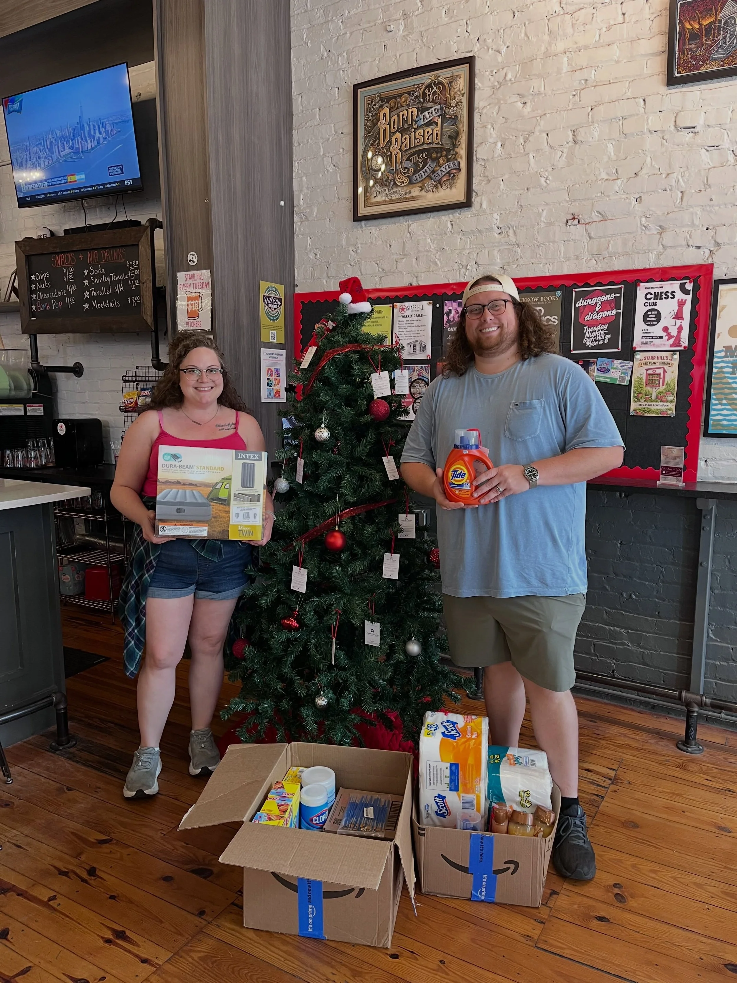 We are only halfway through July and already Hunter and his team at @starrhillonmain have collected so many wonderful items through their Christmas in July giving tree! We are so grateful to their customers for responding to our needs in such a big w