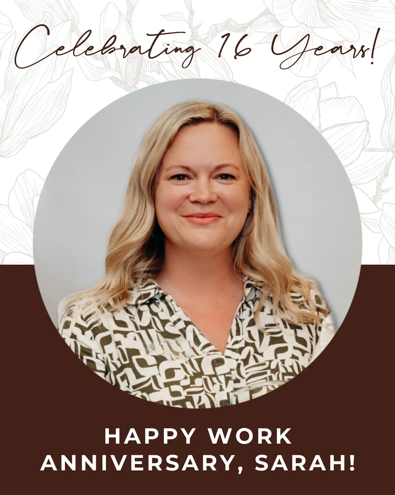 This week, we&rsquo;re celebrating the 16-year work anniversary of our Executive Director, Sarah!
 
For the past 16 years, Sarah has been a driving force behind our mission to end homelessness and rebuild lives, leading with vision, expertise, and pu