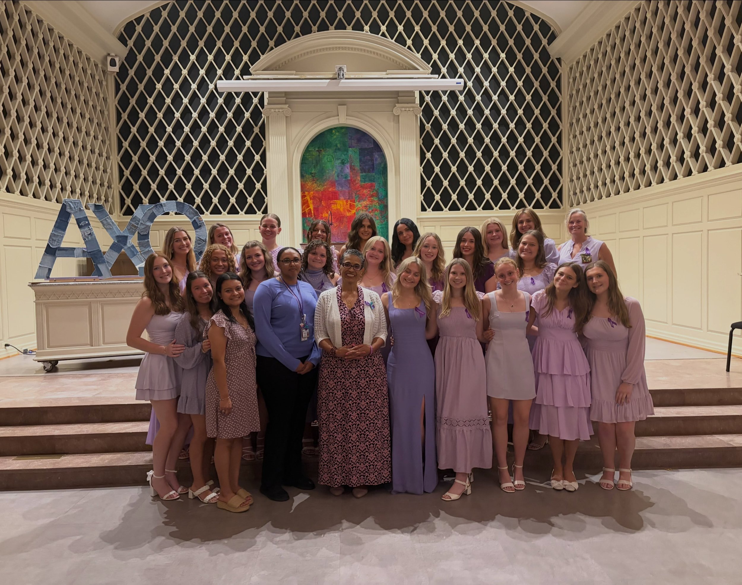 October is Domestic Violence Awareness Month 💜
 
Last week, our University of Lynchburg Bonner intern, Jenny, represented Miriam&rsquo;s House at Alpha Chi Omega&rsquo;s annual domestic violence awareness vigil on campus.
 
At Miriam&rsquo;s House, 