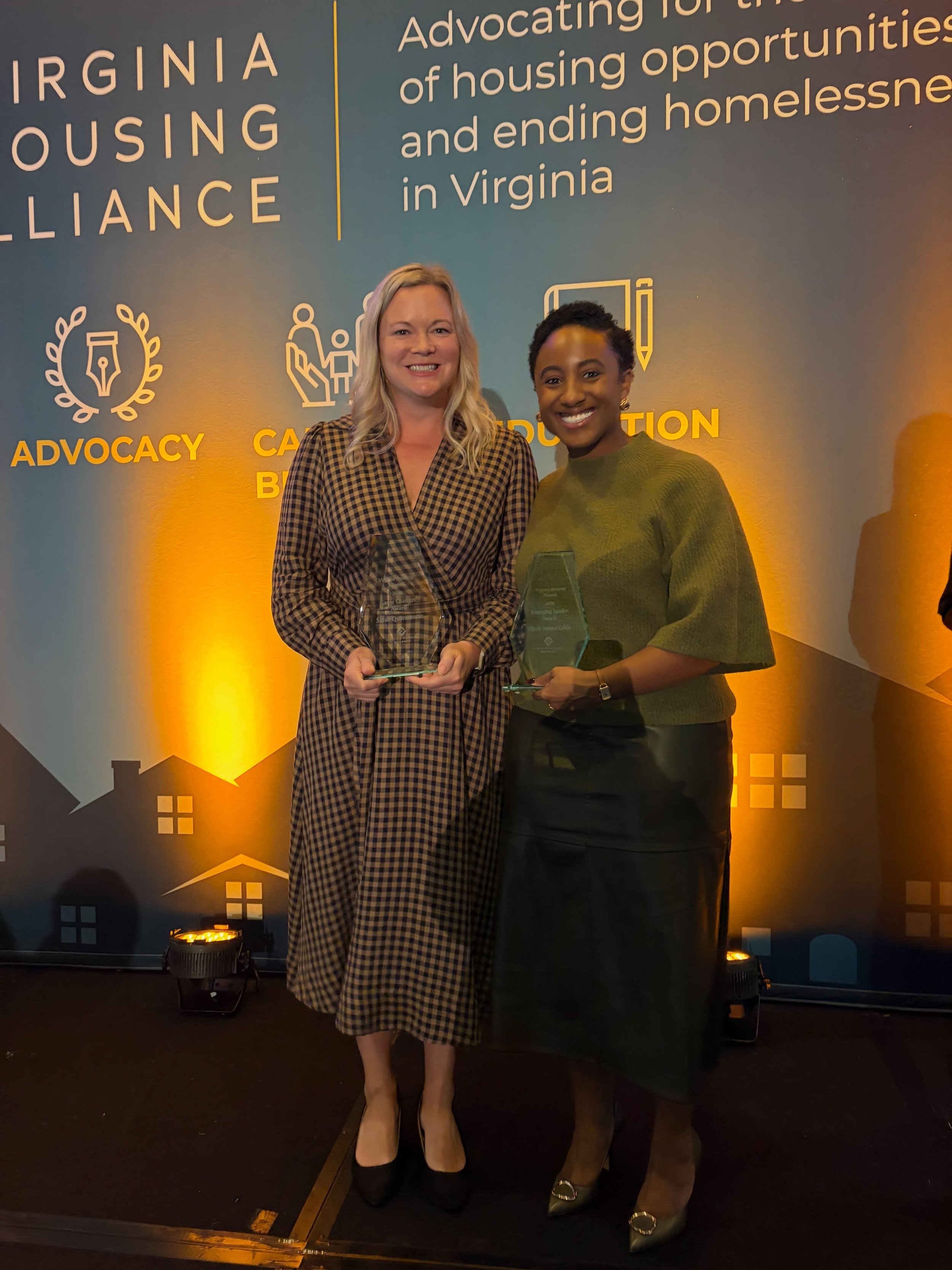 This week, we had the incredible honor of celebrating two members of our #MHDreamTeam at the Virginia Housing Alliance Awards! Each year, these awards recognize individuals and organizations making a profound impact in affordable housing and homeless