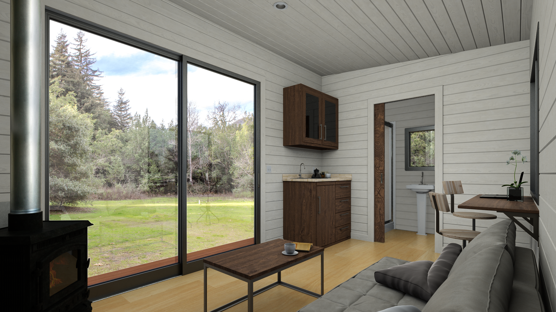 Cubist Cabin Interior