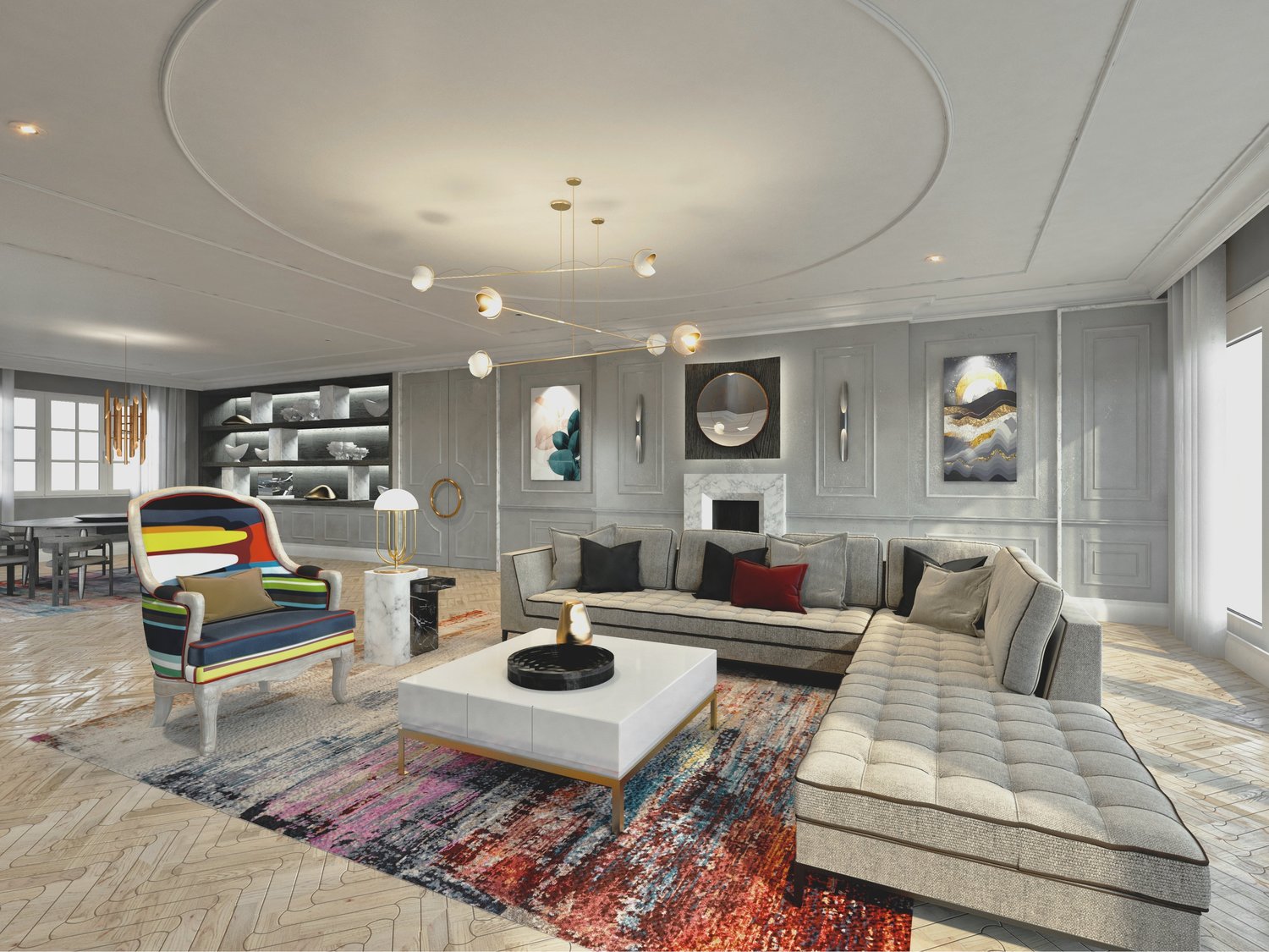 Modern Victorian Living Room Sketchlab