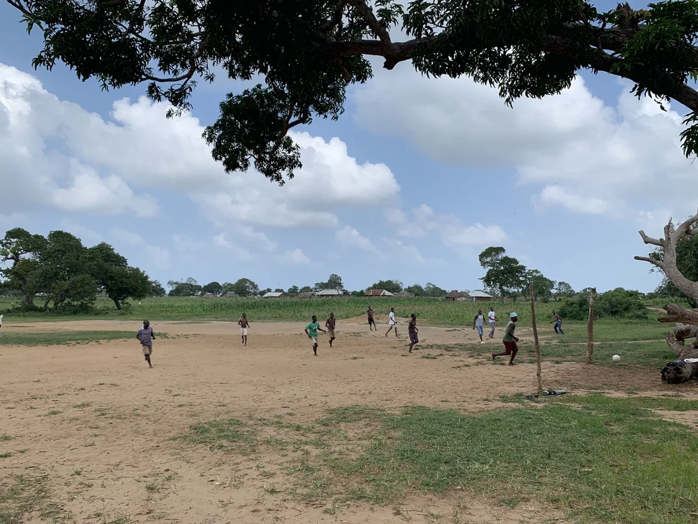 Arnold returned to his neighborhood football pitch in Malindi