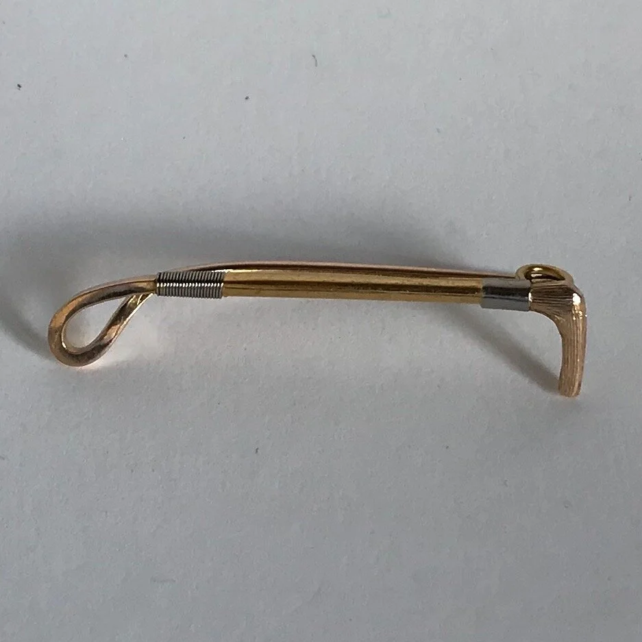15ct Gold Hunting Whip Stock Pin