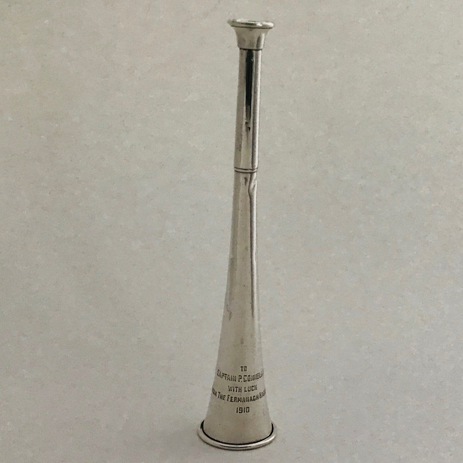 Edwardian Sterling Silver Hunting Horn