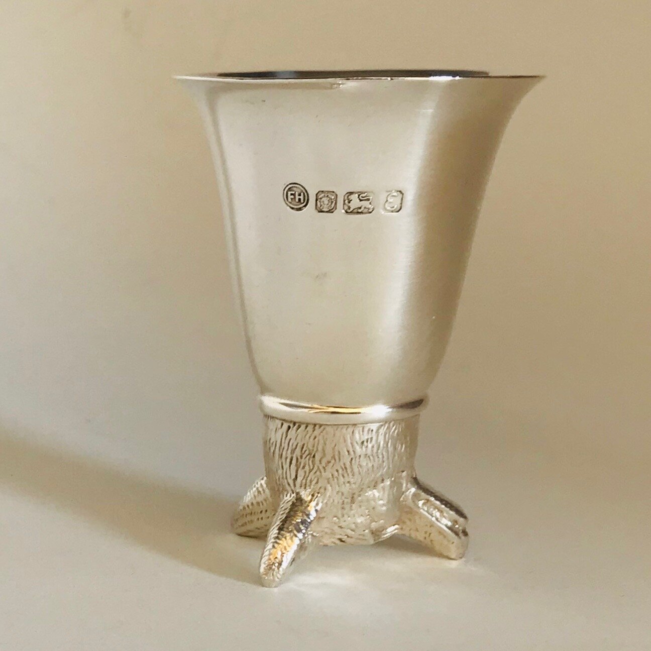 Sterling Silver Fox Head Stirrup Cup