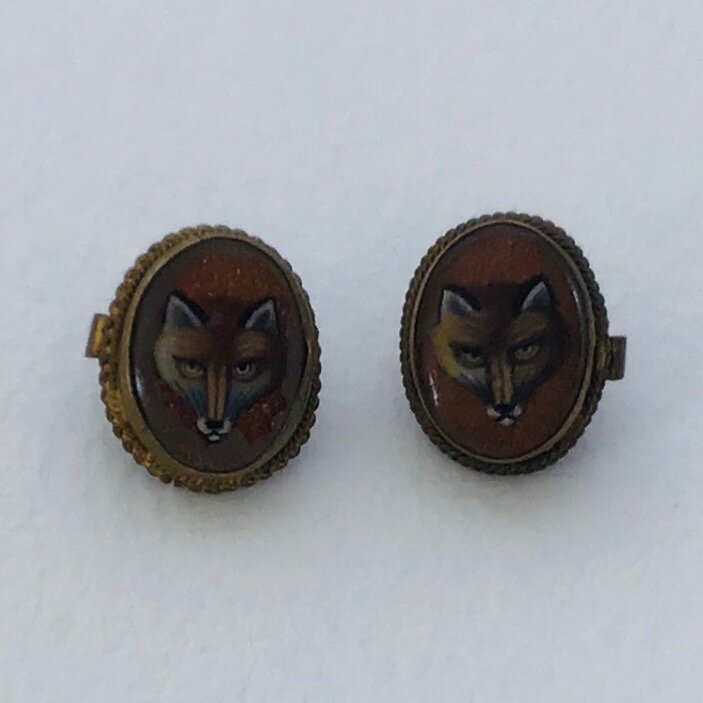 Pair Fox Mask Buttons