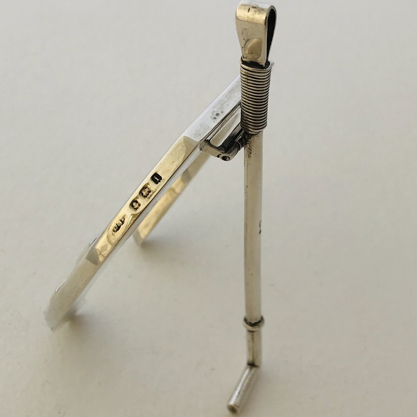 Sterling Silver Horseshoe and Whip Stand